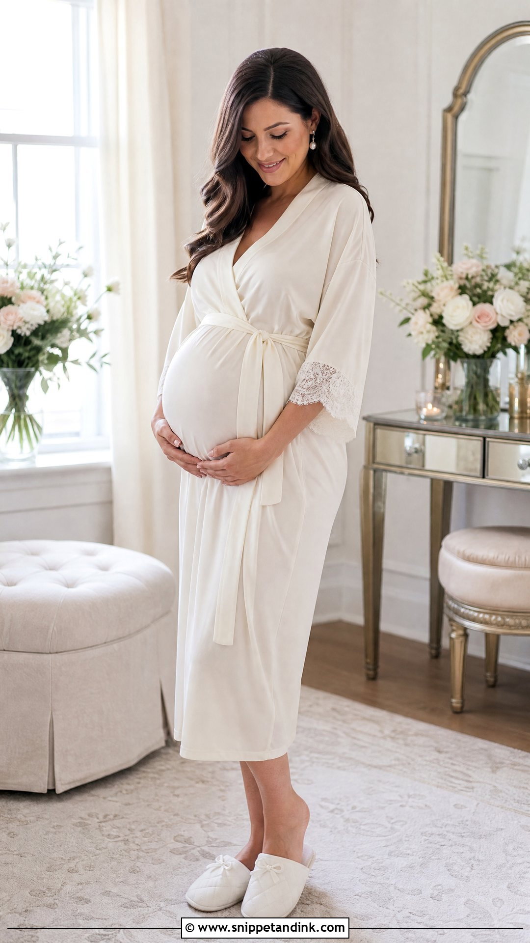Maternity Bridal Robe - Snippet and Ink - 25 Bridal Robes Getting Ready Ideas