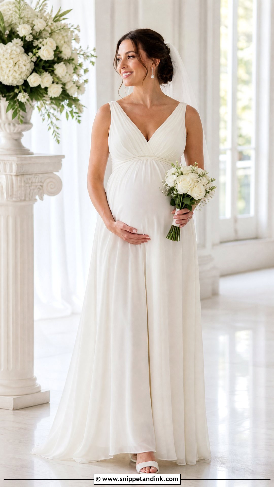 Maternity Empire Waist Bridal Dress - Snippet and Ink - 25 Bridal Dresses Simple Elegant