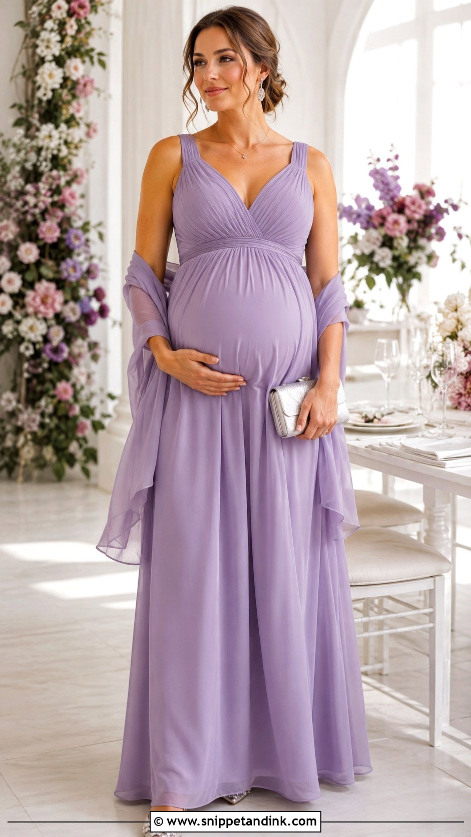 Maternity Empire Waist Bridal Party Dress - Snippet and Ink - 20 Bridal Party Outfit Ideas