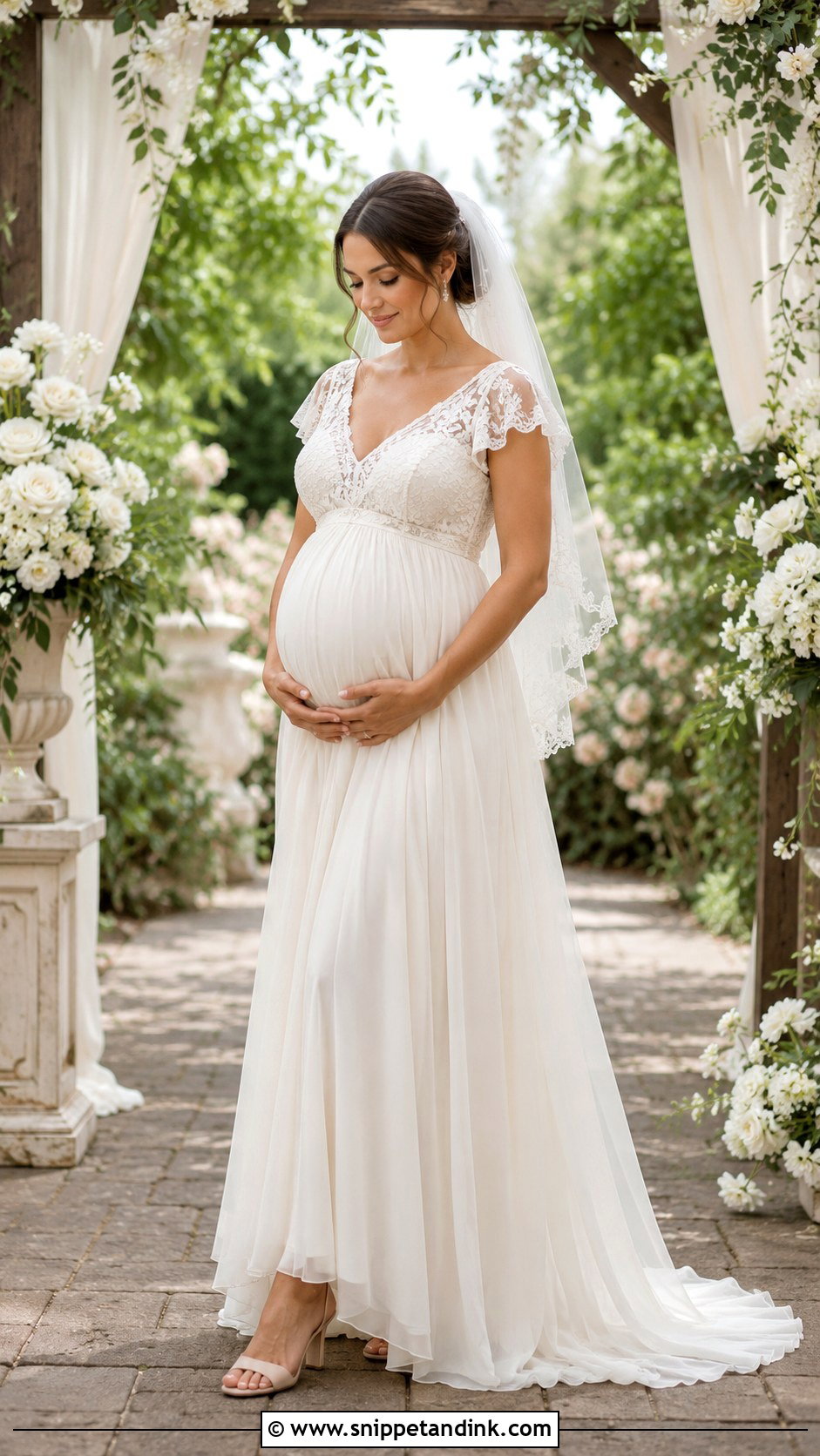Maternity Empire Waist Etsy Wedding Dress - Snippet and Ink - 20 Etsy Wedding Dress Ideas