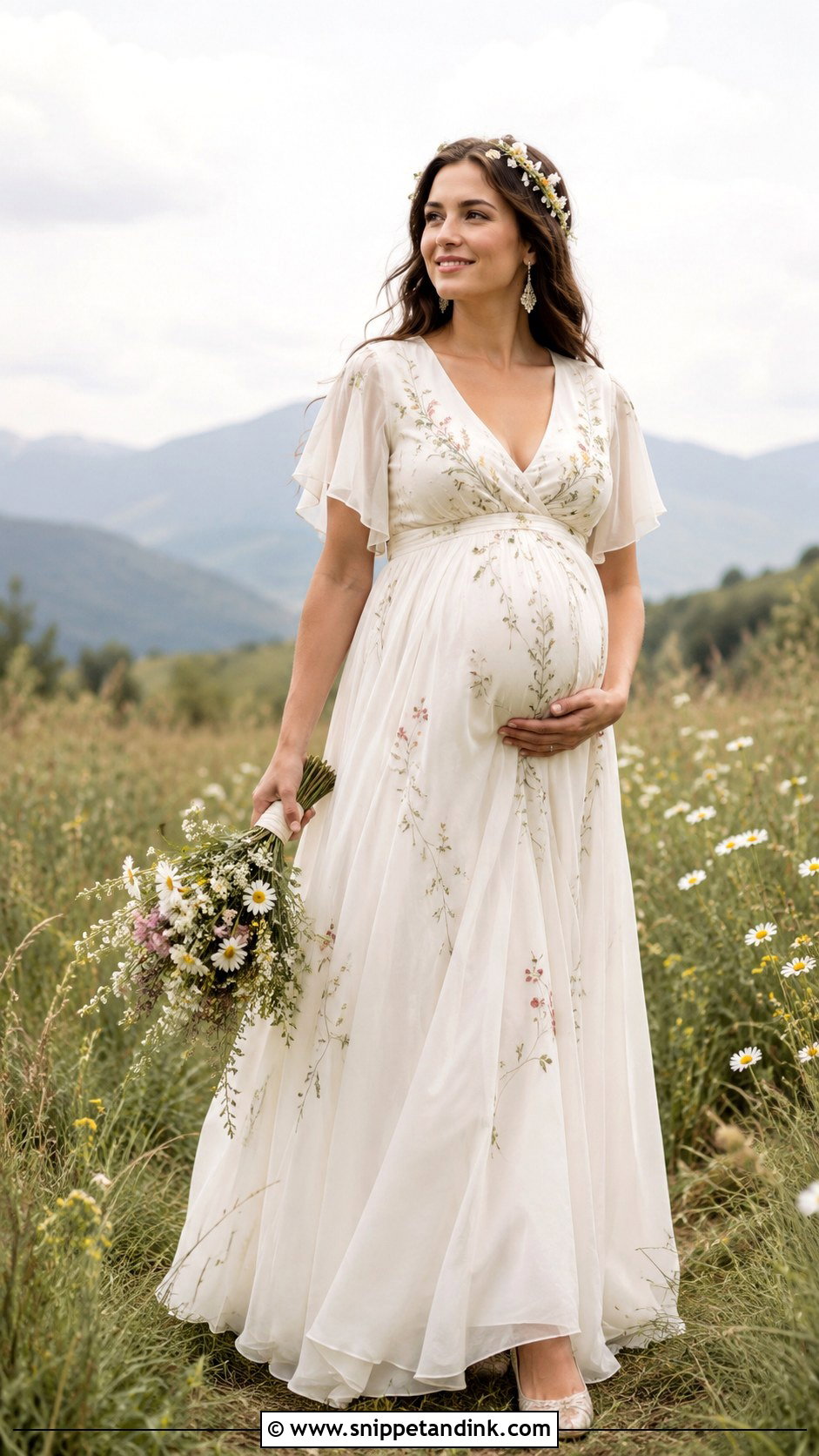 Maternity Empire Waist Faerie Wedding Dress - Snippet and Ink - 20 Faerie Wedding Dress Ideas