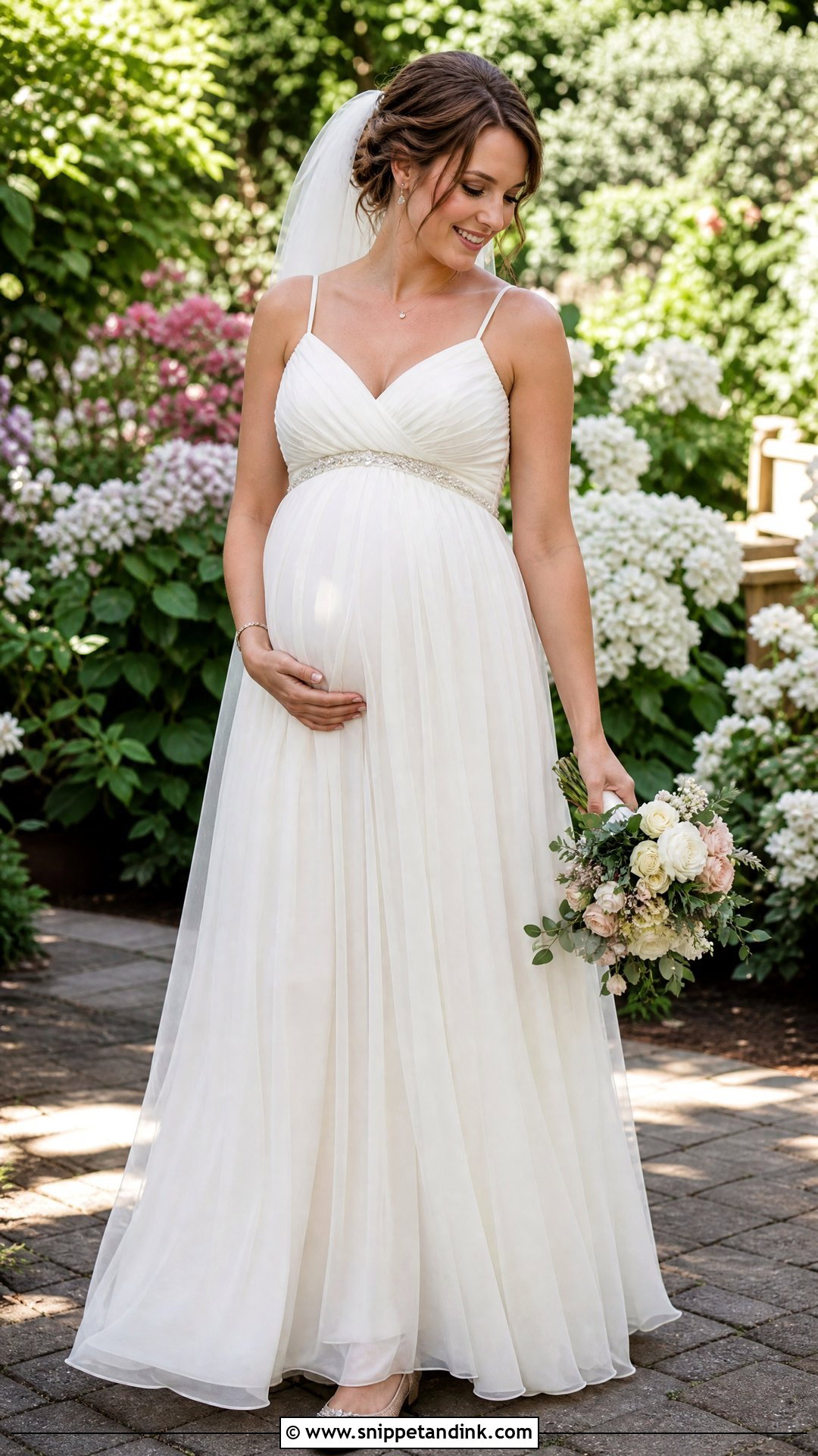 Maternity Empire Waist Summer Wedding Dress - Snippet and Ink - 20 Wedding Dresses for Summer