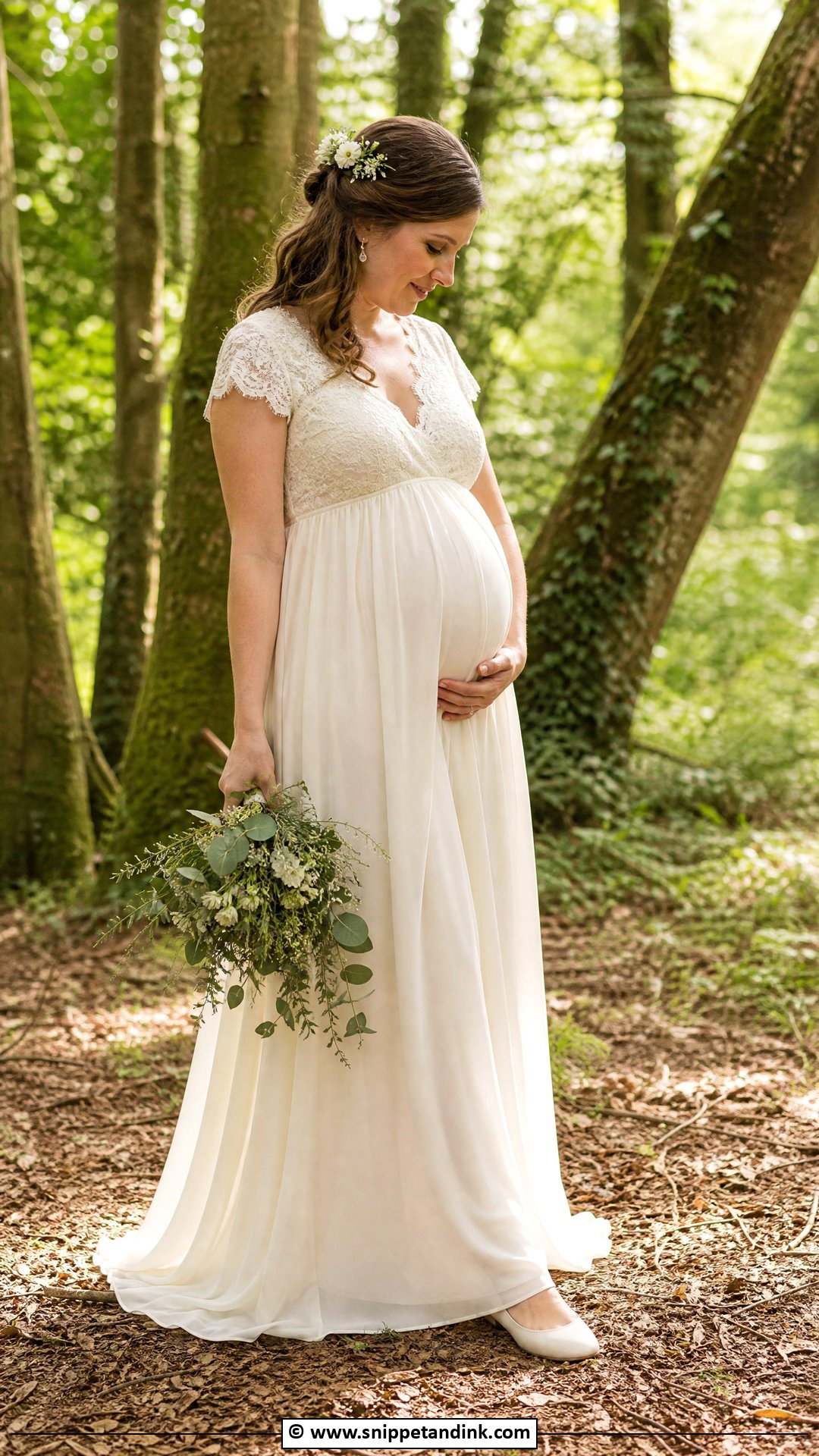Maternity Forest Wedding Dress - Snippet and Ink - 35 Forest Wedding Dress Ideas