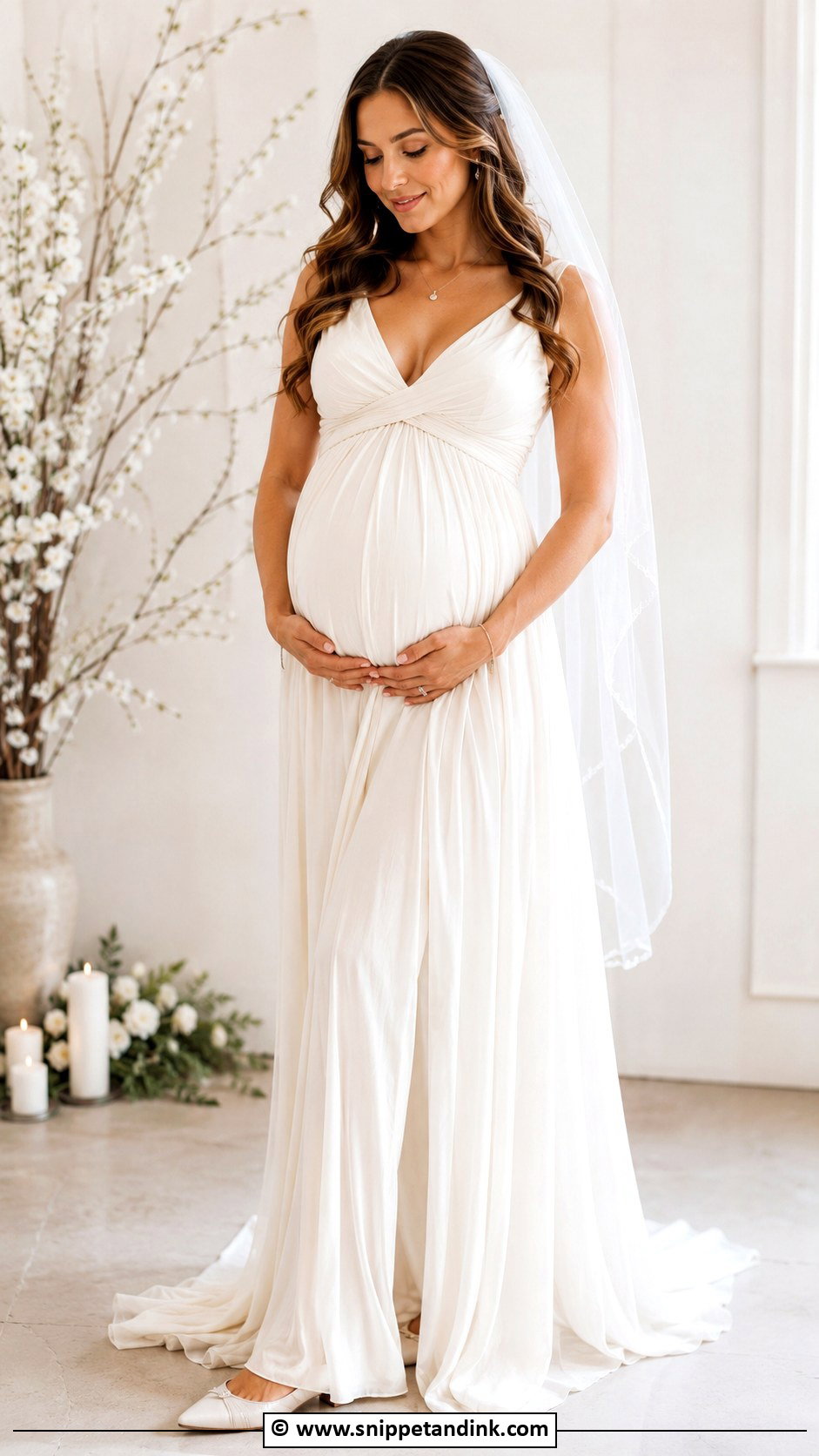 Maternity Goddess Wedding Dress - Snippet and Ink - 25 Goddess Wedding Dress Ideas
