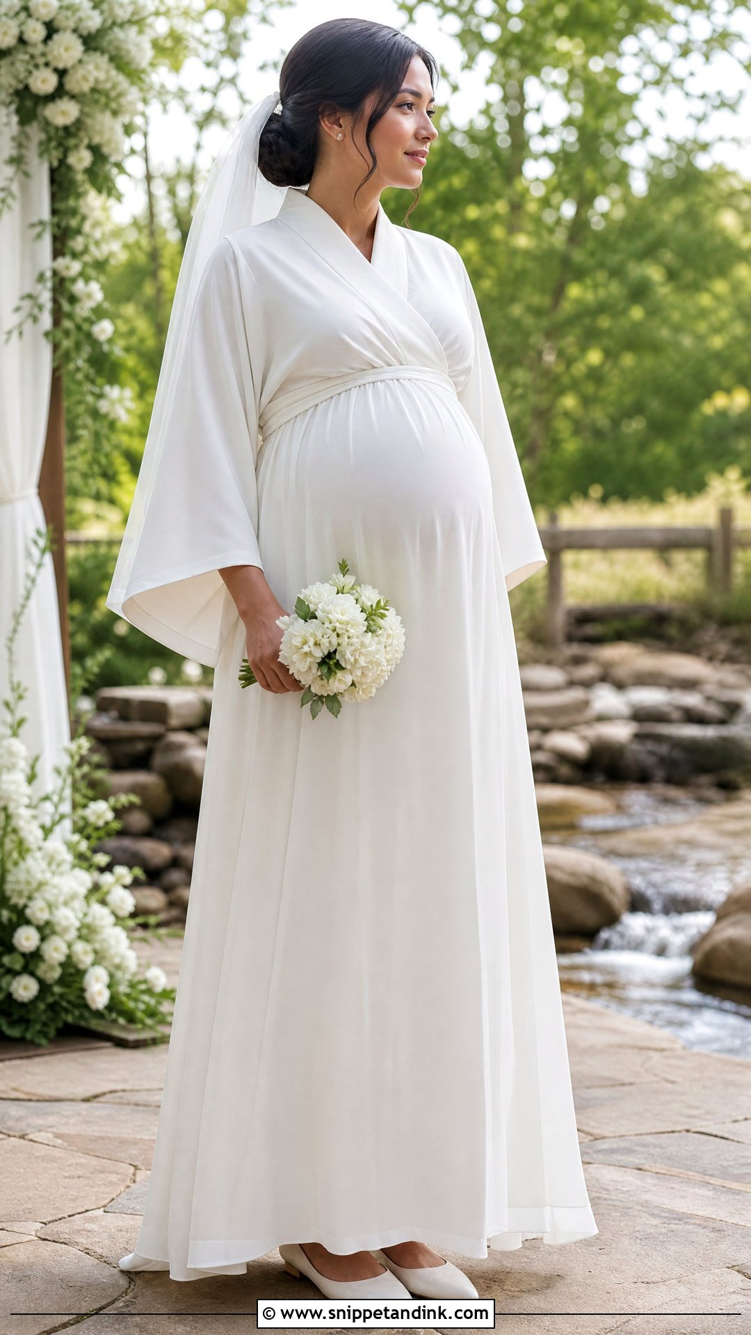 Maternity Kimono Wedding Dress - Snippet and Ink - 25 Kimono Wedding Dress Ideas