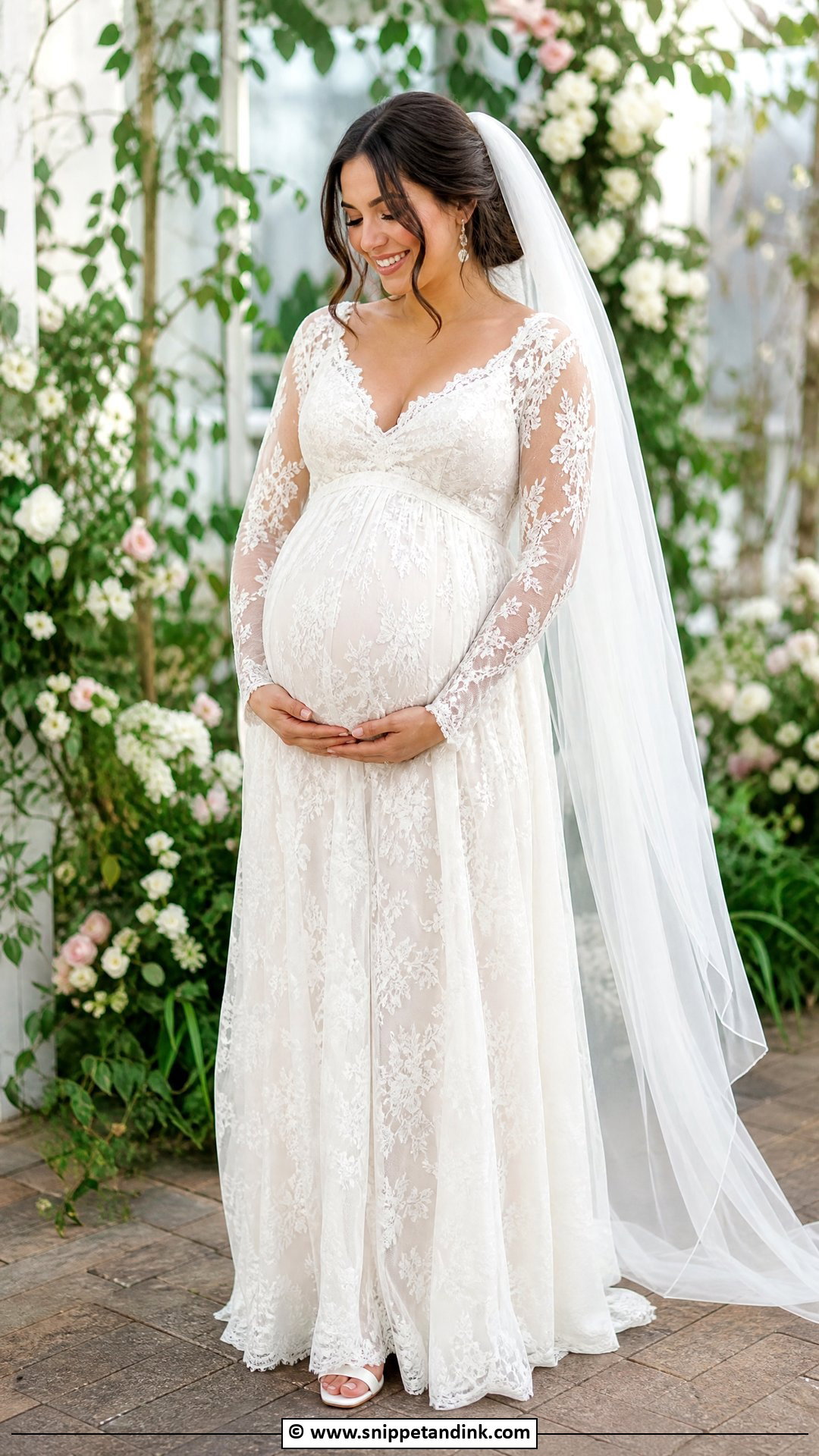 Maternity Lace Wedding Dress - Snippet and Ink - 35 Lace Wedding Dress Ideas