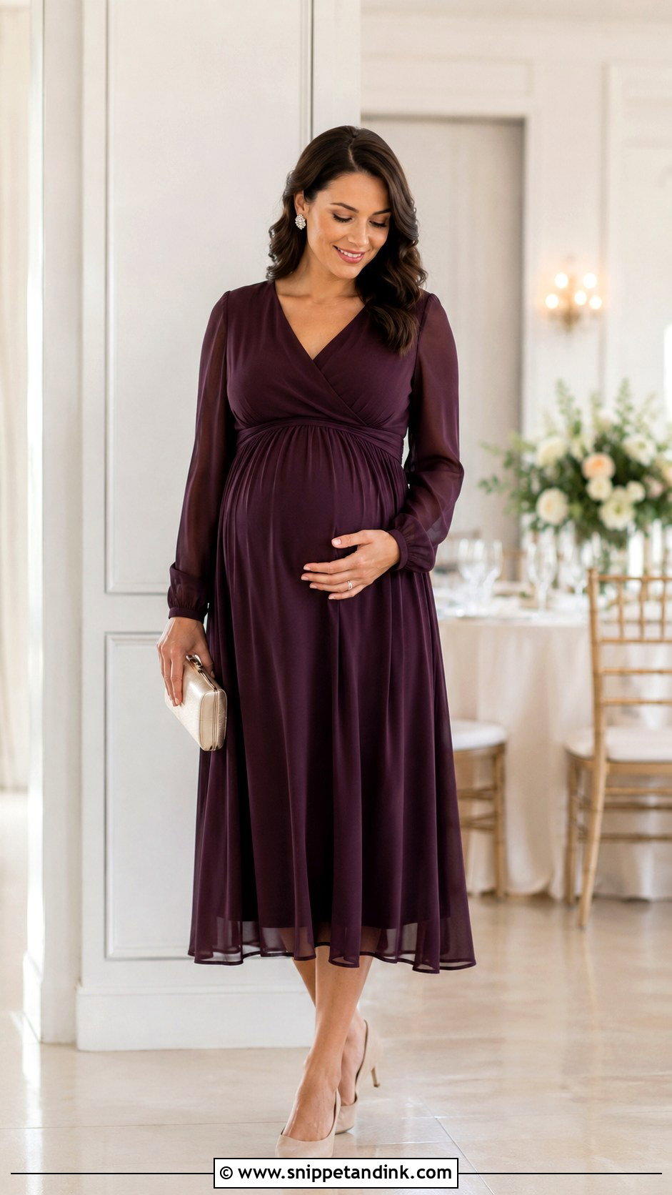 Maternity Long Sleeve Dress - Snippet and Ink - 25 Pregnancy Dresses for Wedding