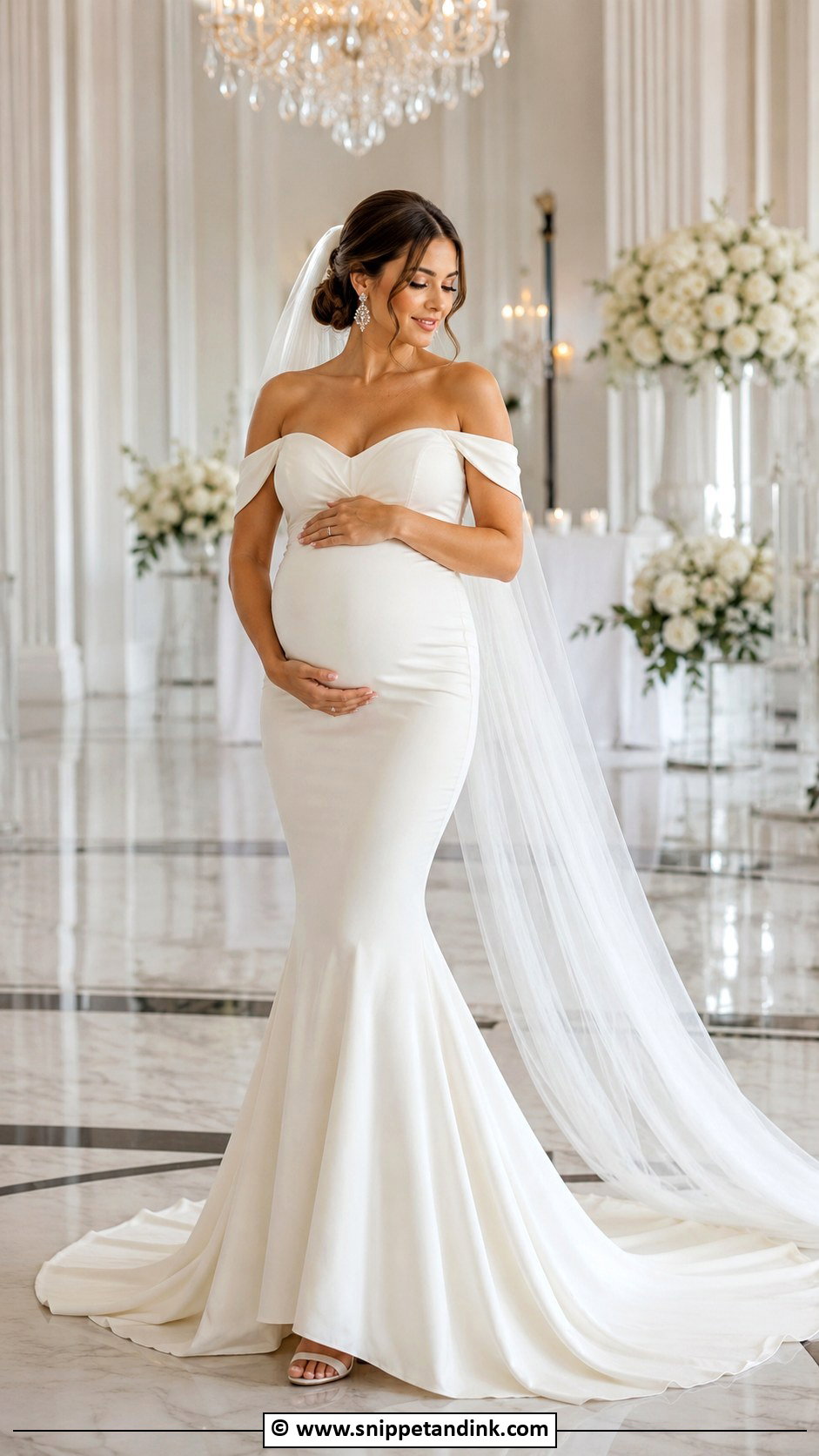 Maternity Mermaid Wedding Dress - Snippet and Ink - 30 Pregnant Wedding Dress Ideas