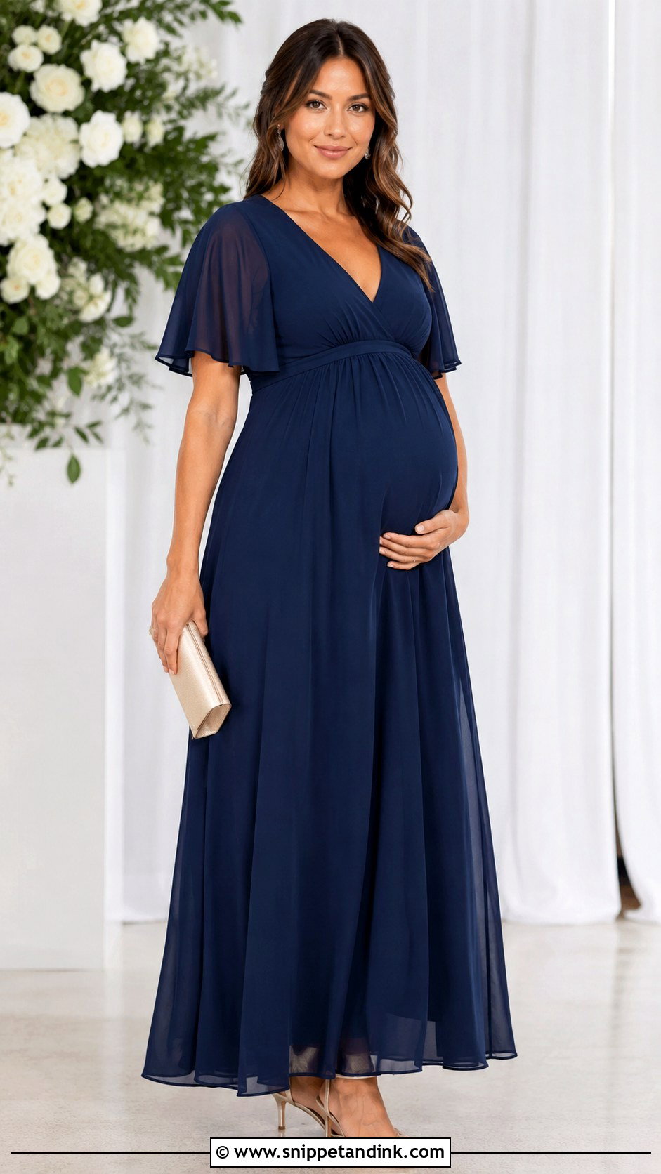 Maternity Navy Dress - Snippet and Ink - 25 Pregnancy Dresses for Wedding