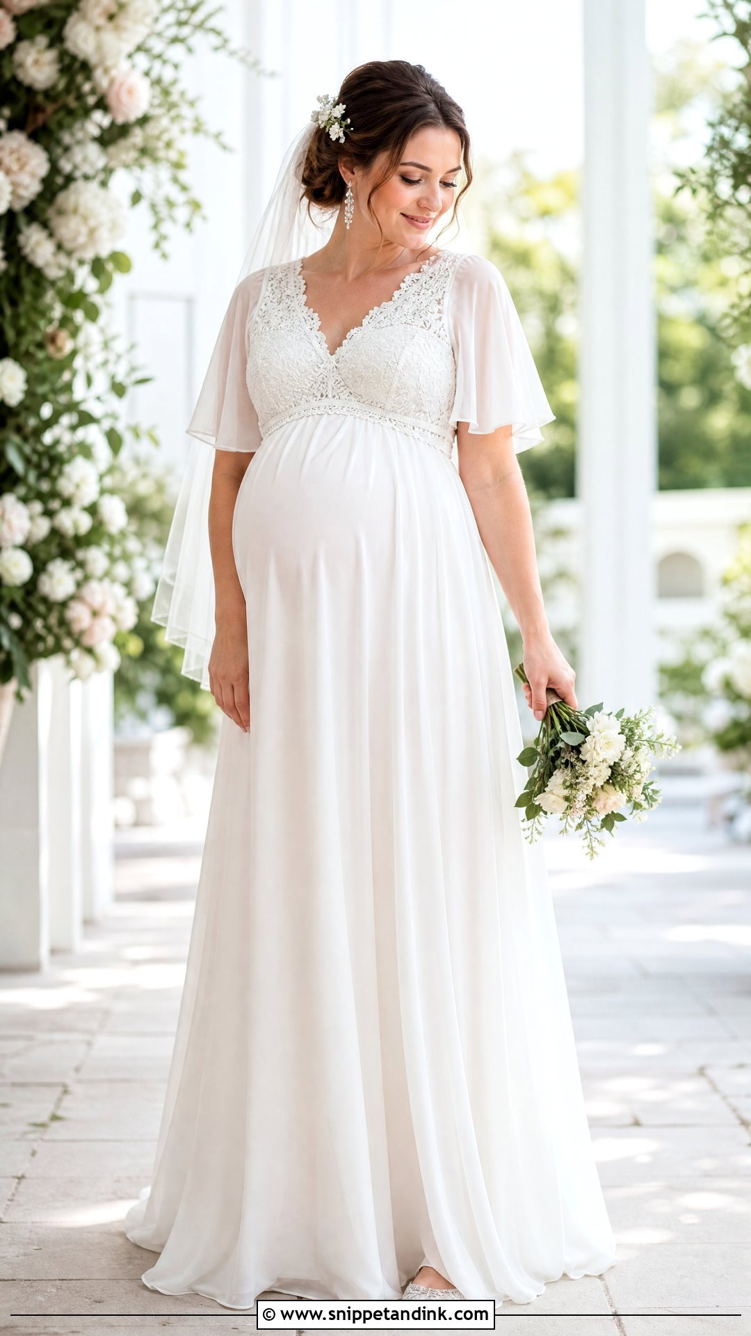 Maternity Reign Wedding Dress With Empire Waist - Snippet and Ink - 20 Reign Wedding Dress Ideas