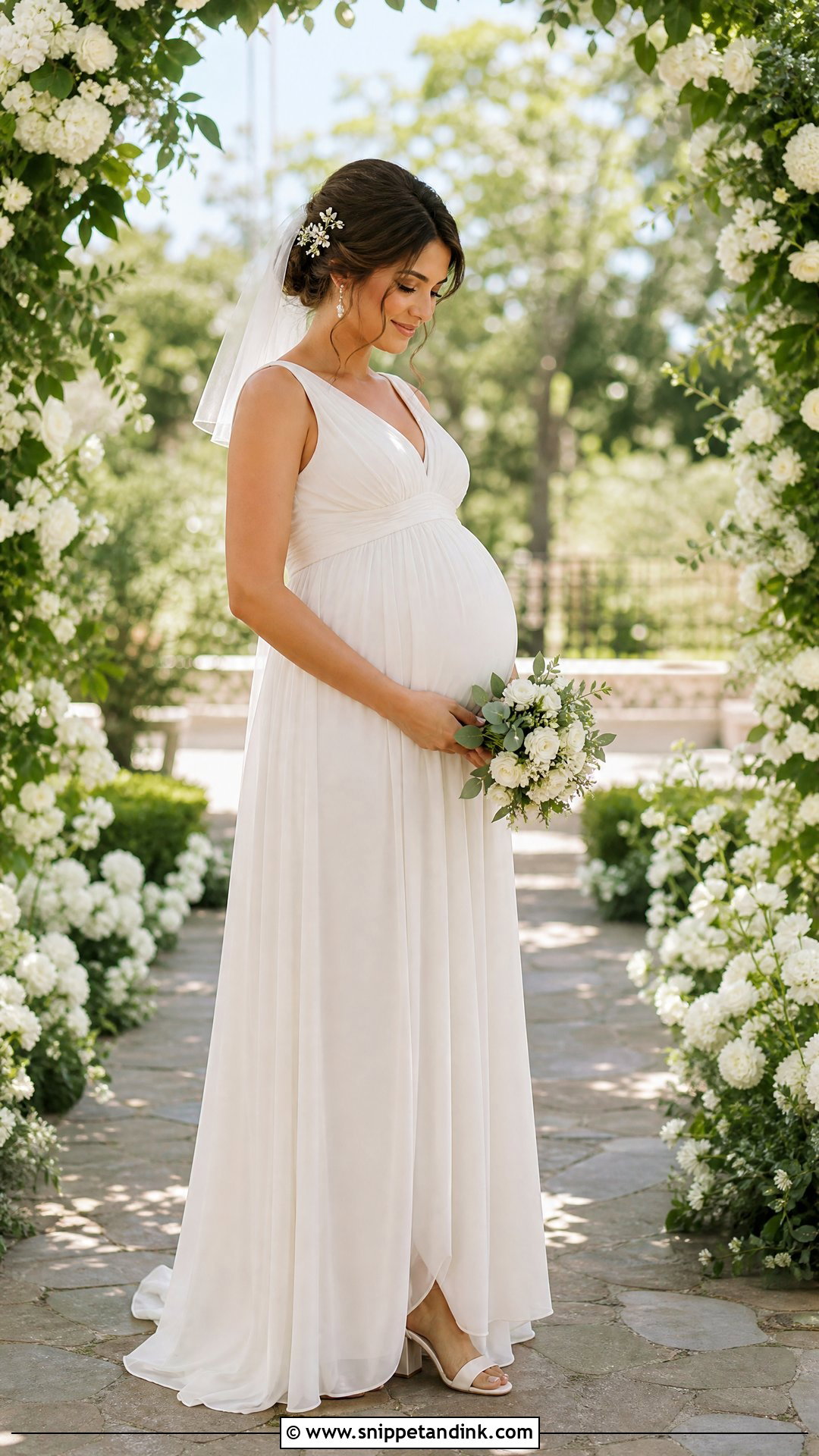 Maternity Ruched Wedding Dress - Snippet and Ink - 25 Ruched Wedding Dress Ideas
