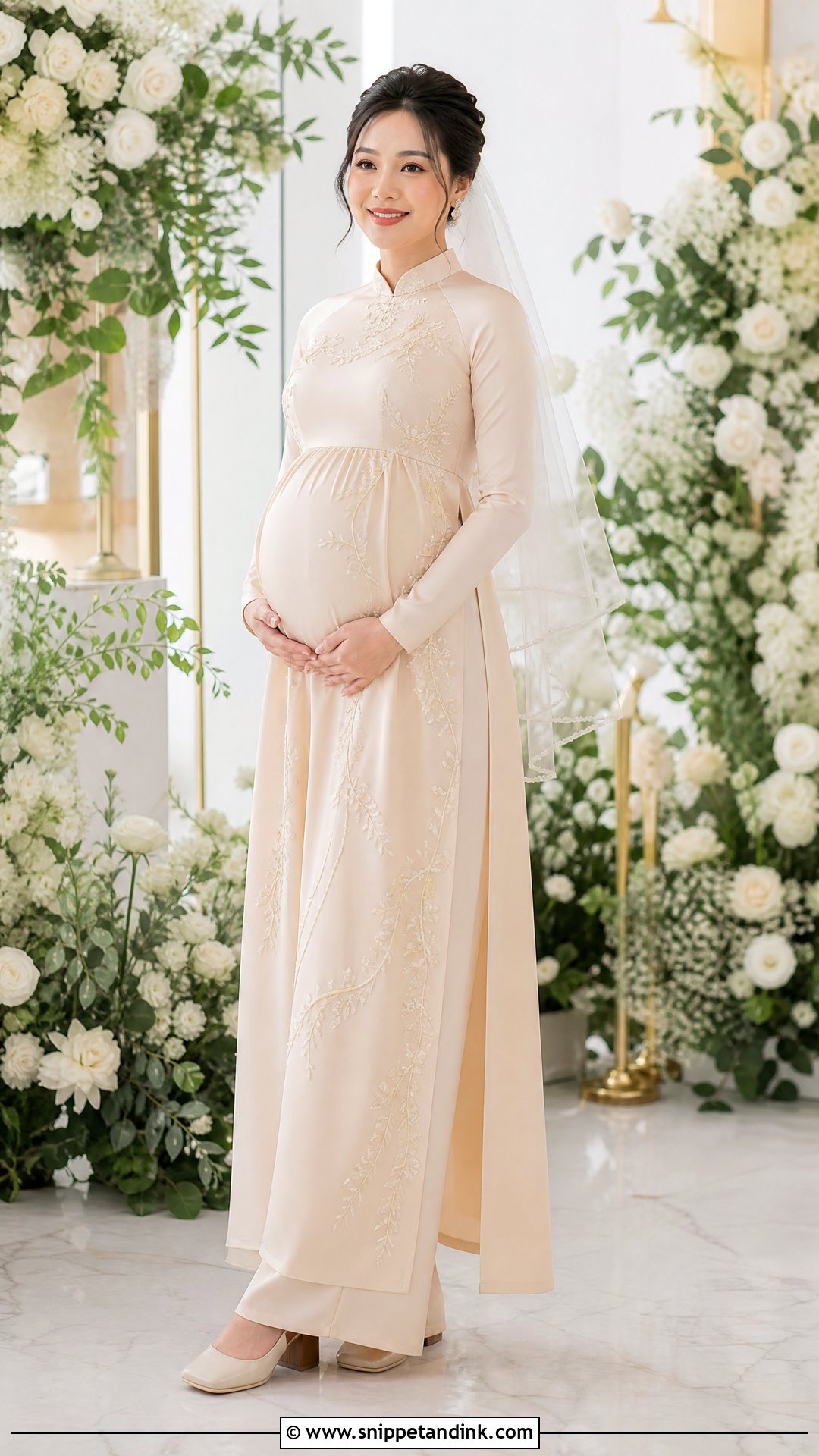 Maternity Vietnamese Wedding Ao Dai - Snippet and Ink - 25 Vietnamese Wedding Dress Ideas