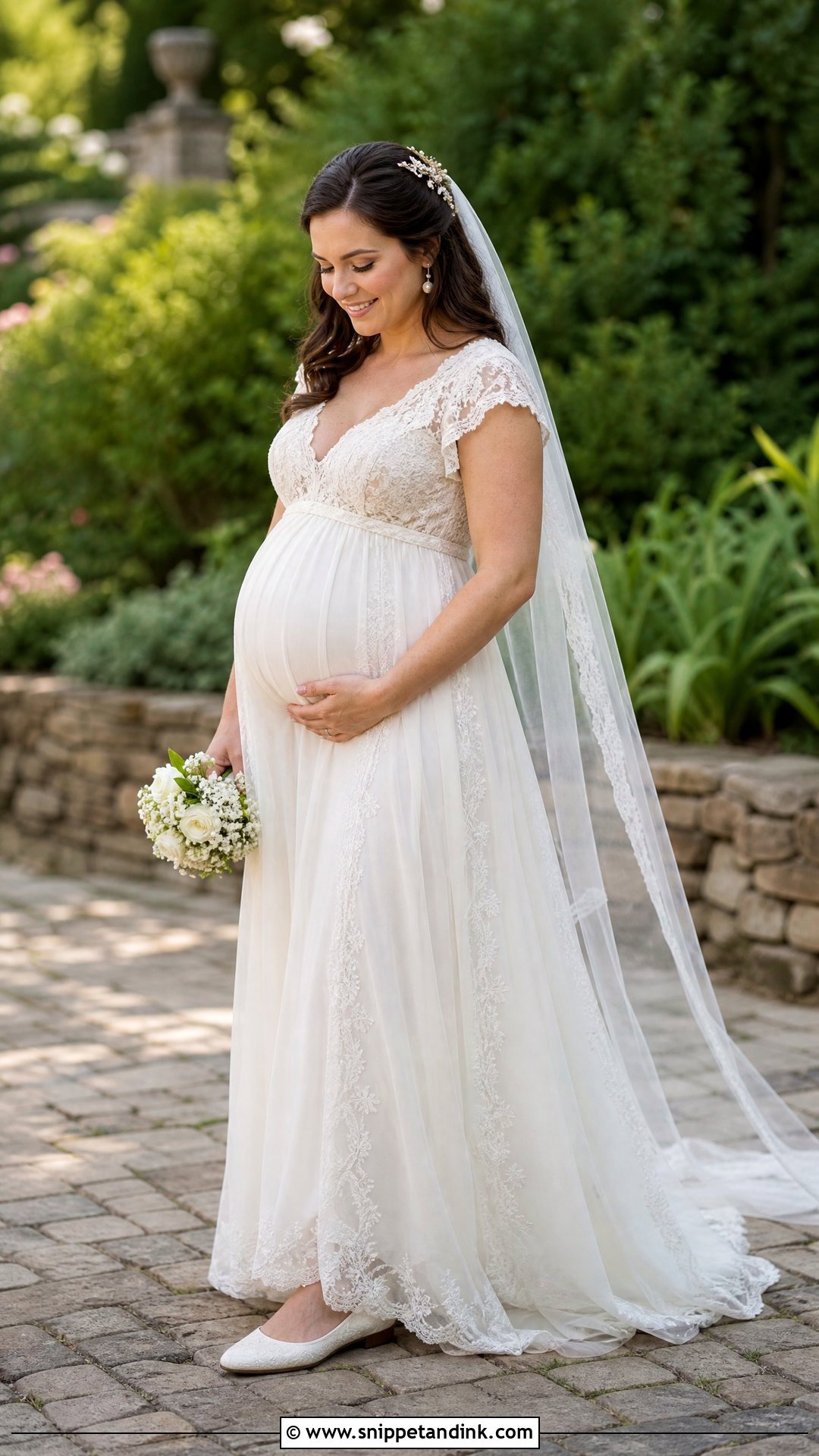 Maternity Vintage Bohemian Lace Wedding Dress - Snippet and Ink - 20 Vintage Bohemian Lace Wedding Dress Ideas