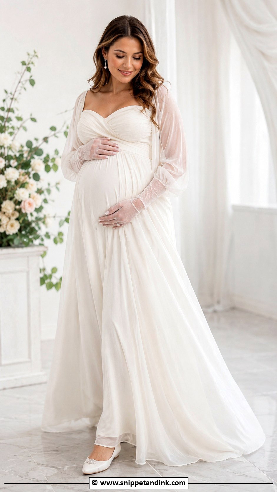 Maternity Wedding Dress With Gloves - Snippet and Ink - 30 Wedding Dress with Gloves Ideas
