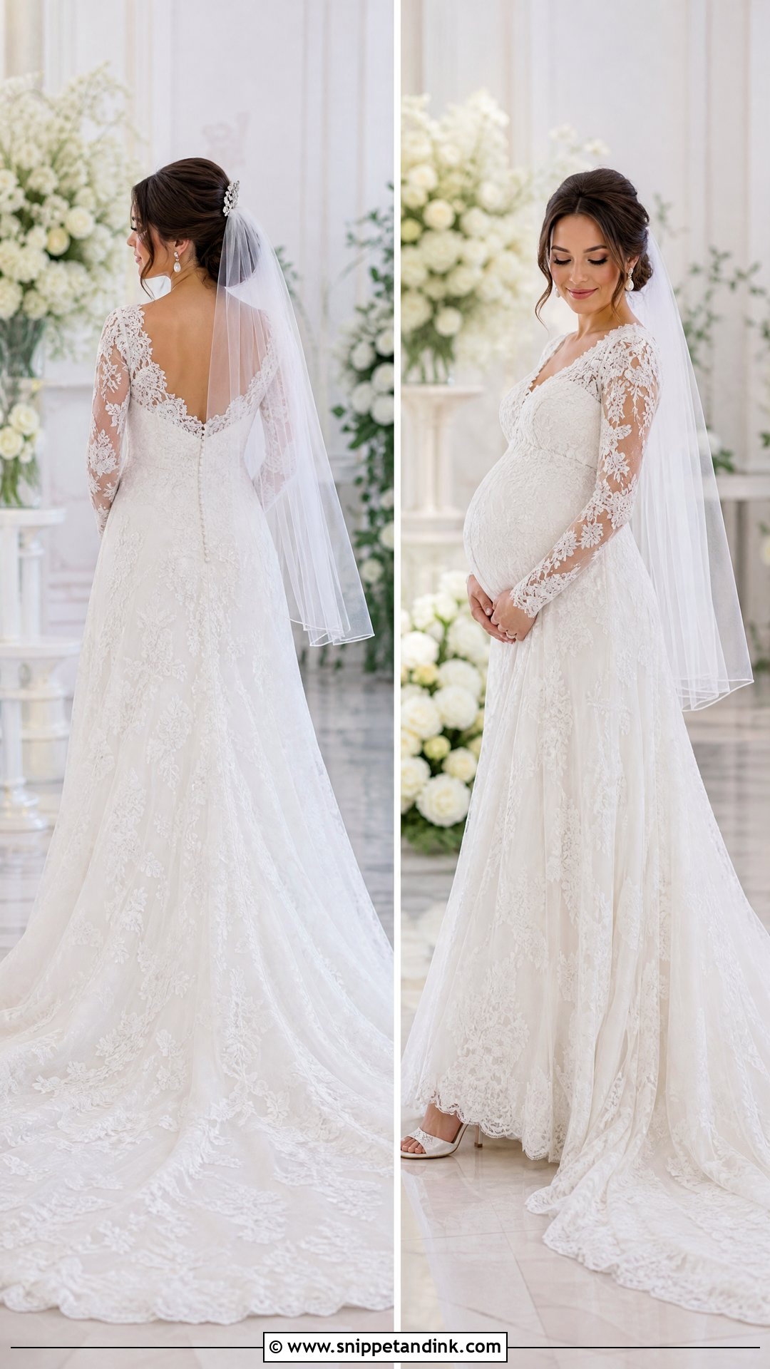 Maternity Wedding Dress With Train - Snippet and Ink - 25 Wedding Dress for Pregnant Bride Ideas