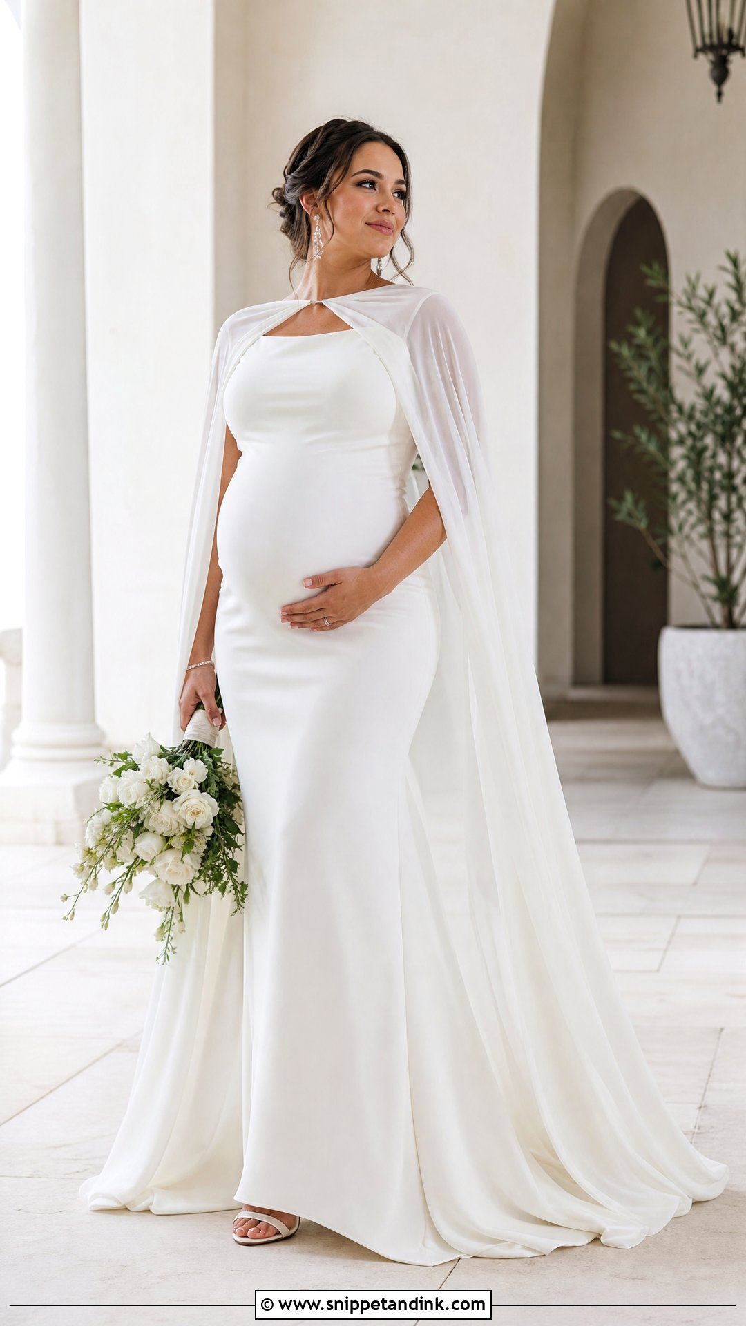 Maternity Wedding Gown With Cape - Snippet and Ink - 25 Maternity Wedding Gown Ideas
