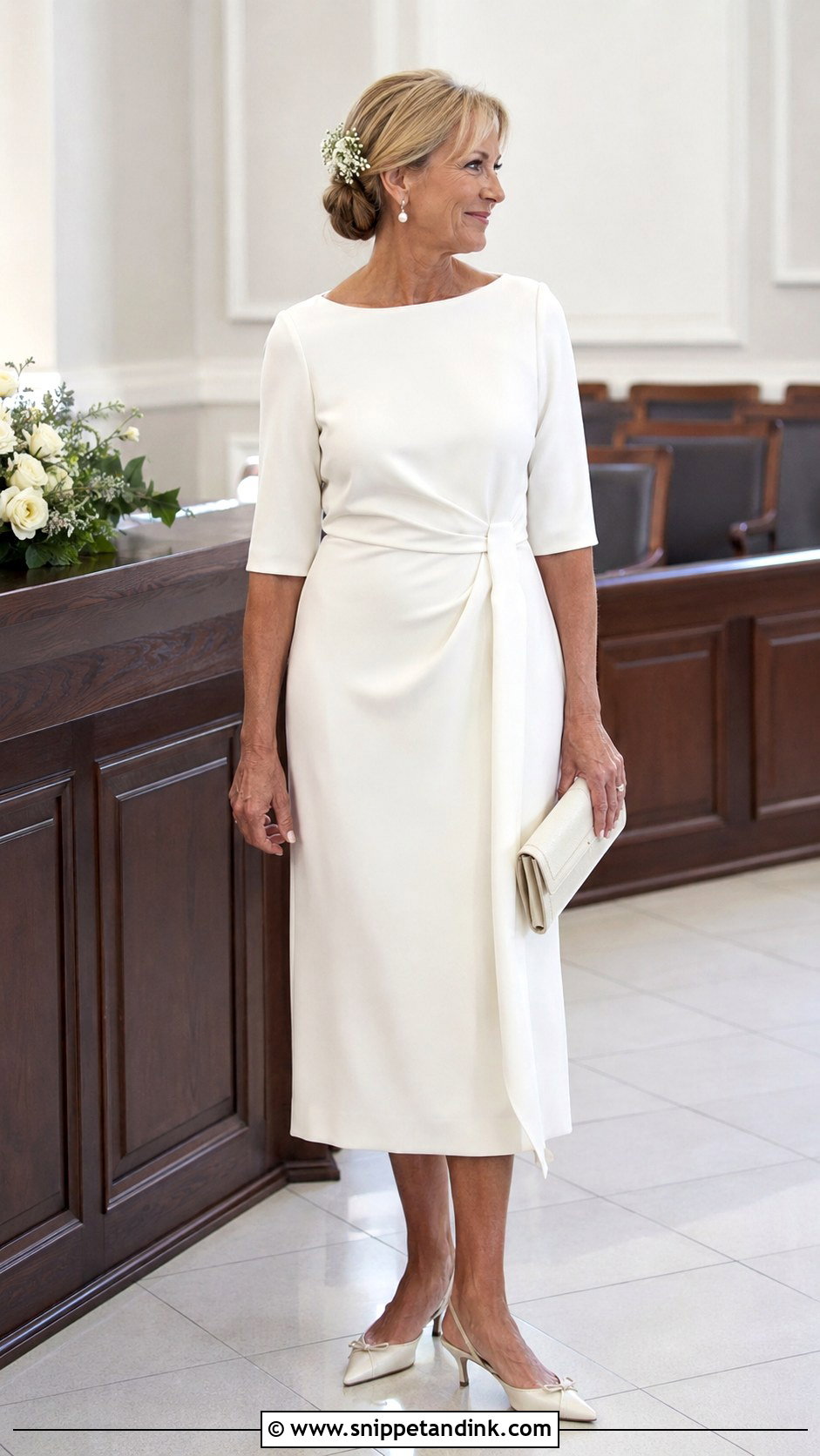 Mature Bride Midi Dress - Snippet and Ink - 20 Bride Fashion Ideas