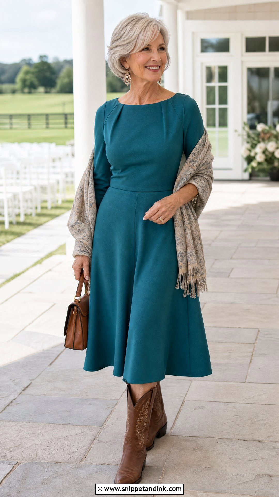 Mature Wedding Guest Dress With Cowgirl Boots - Snippet and Ink - 25 Wedding Cowgirl Boots Ideas