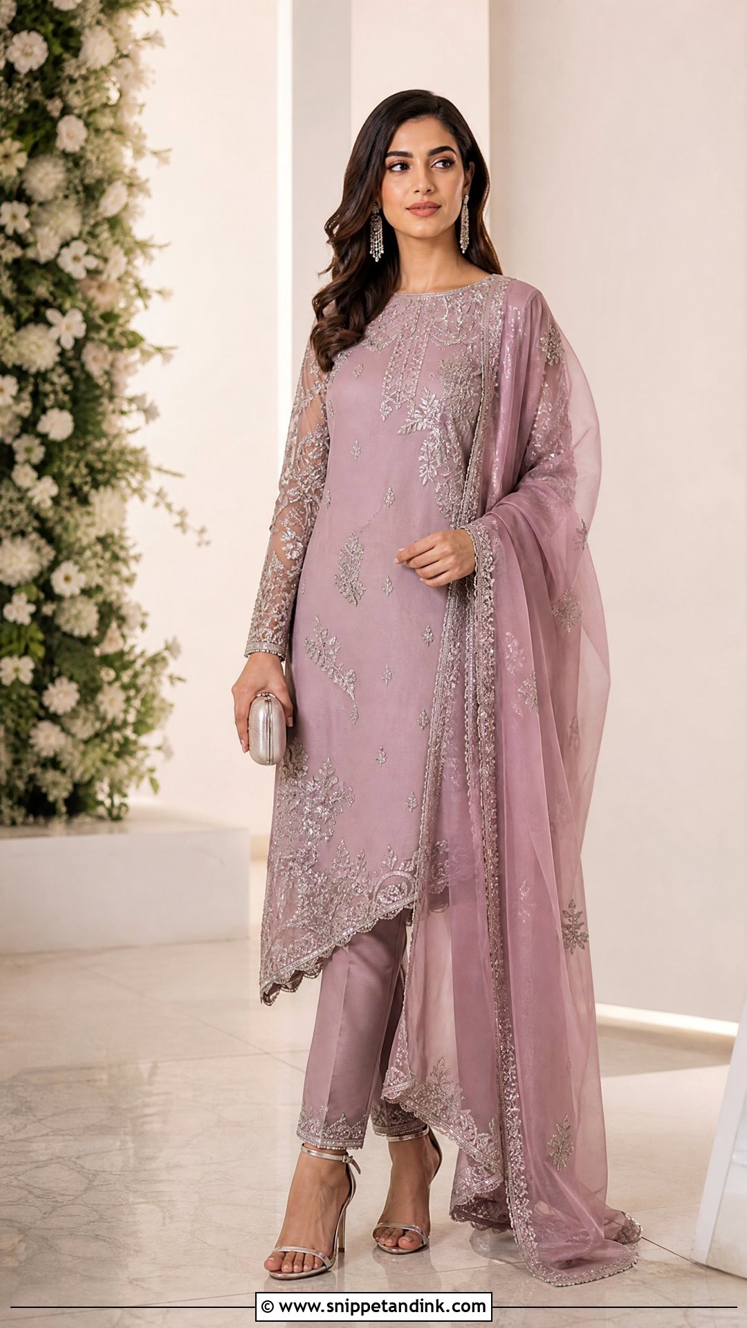 Mauve Asymmetrical Salwar Suit - Snippet and Ink - 20 Wedding Salwar Suits