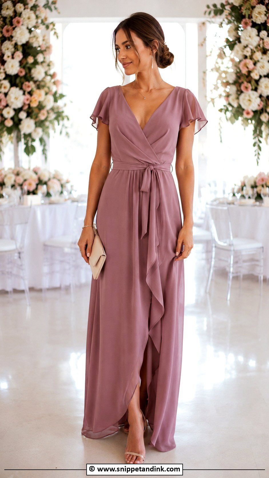 Mauve Bridesmaid Dress - Snippet and Ink - 30 Bridal Maid Dress Ideas
