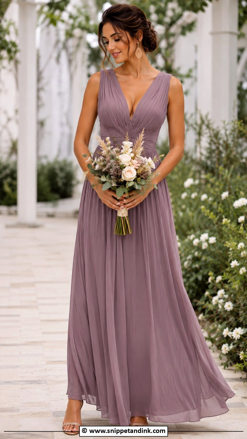 Mauve Bridesmaid Dress - Snippet and Ink - 30 Brides Maids Dresses