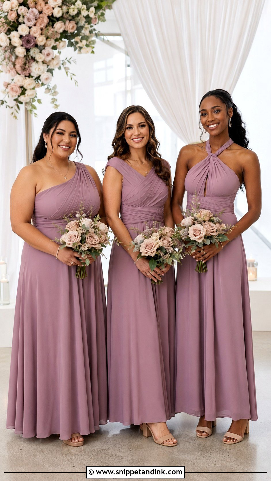 Mauve Convertible Bridesmaid Dress - Snippet and Ink - 20 Braids Maid Dresses