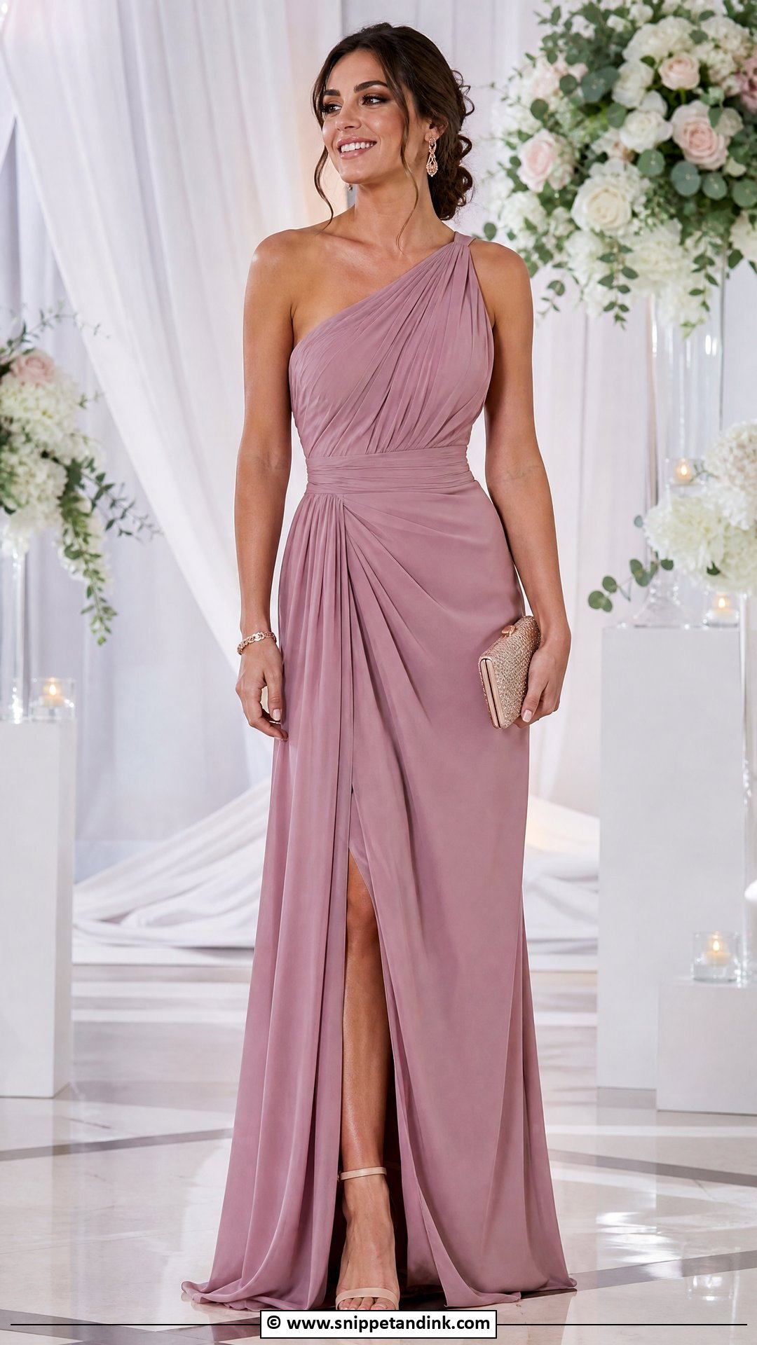 Mauve Convertible Maid Of Honour Dress - Snippet and Ink - 35 Maid of Honour Dresses