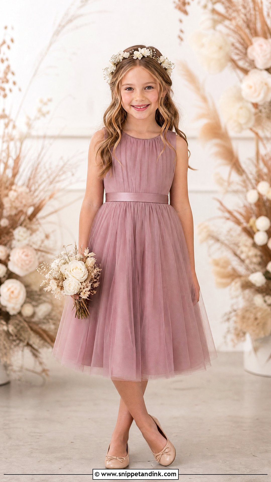 Mauve Flower Girl Dress - Snippet and Ink - 25 Girl Wedding Dress Ideas