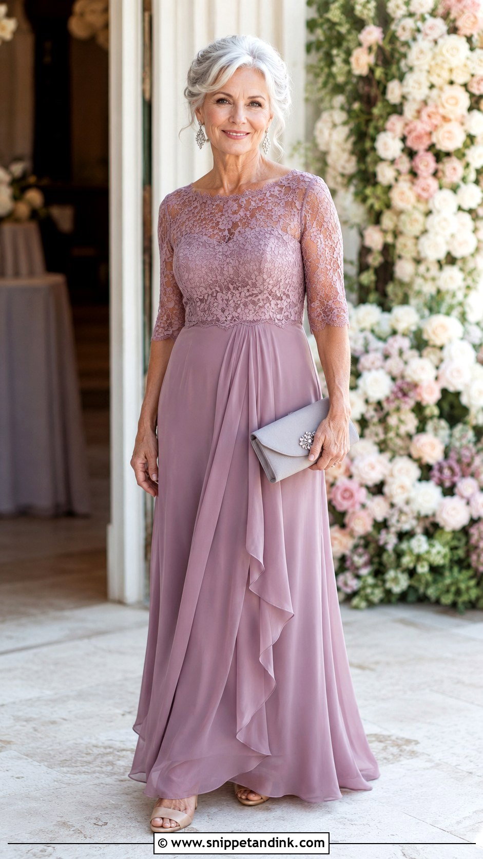 Mauve Grandmother Of The Bride Dress - Snippet and Ink - 30 Grandmother of the Bride Dresses