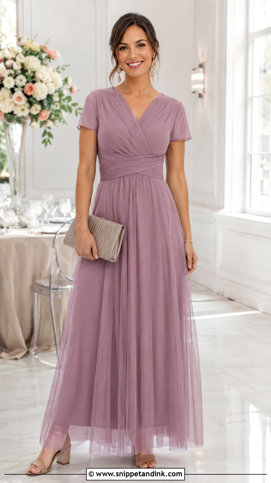 Mauve Infinity Dress With Tulle - Snippet and Ink - 20 Infinity Dress with Tulle Ideas