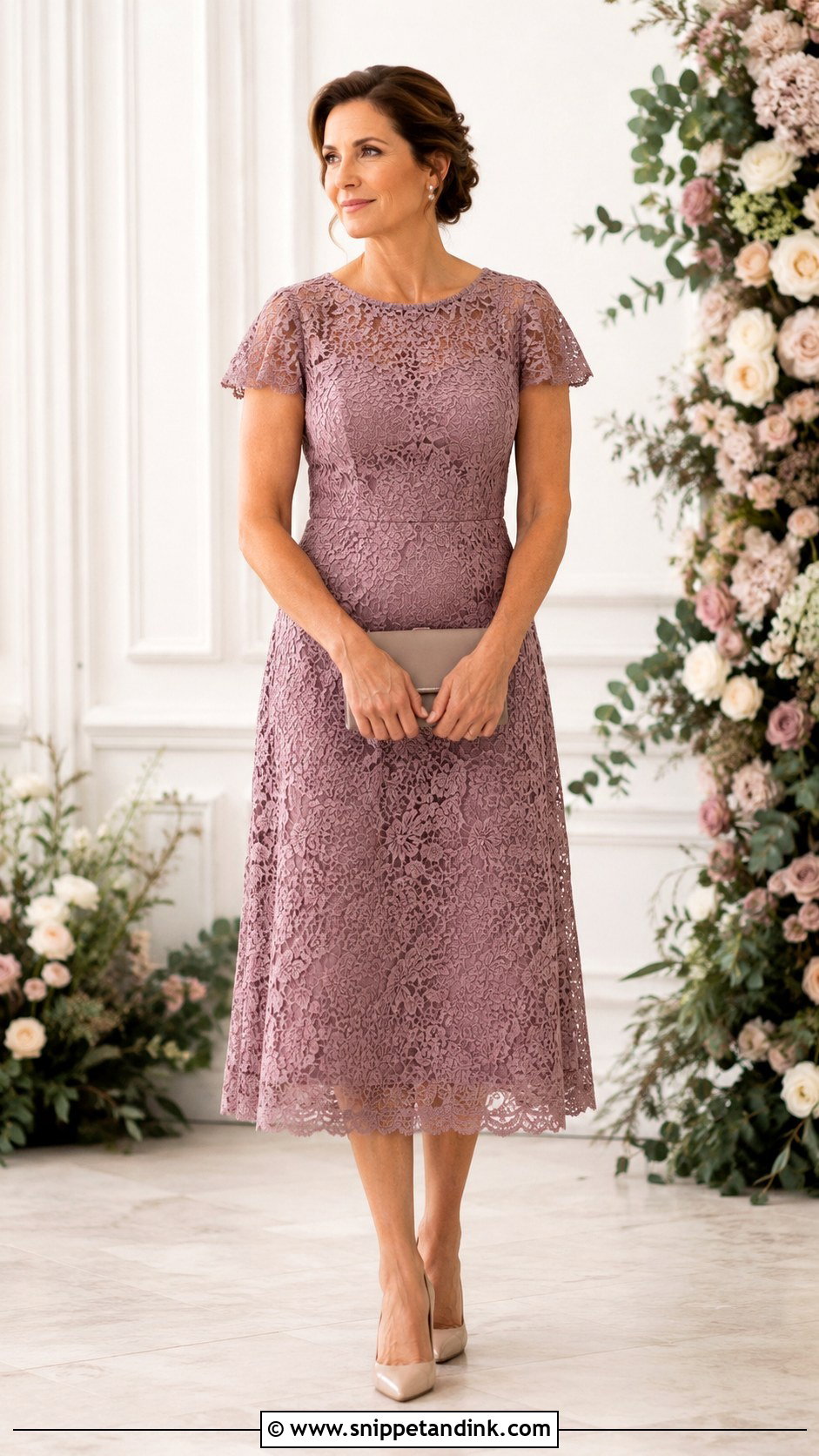 Mauve Lace Principal Sponsor Dress - Snippet and Ink - 25 Principal Sponsor Dress for Wedding Ideas