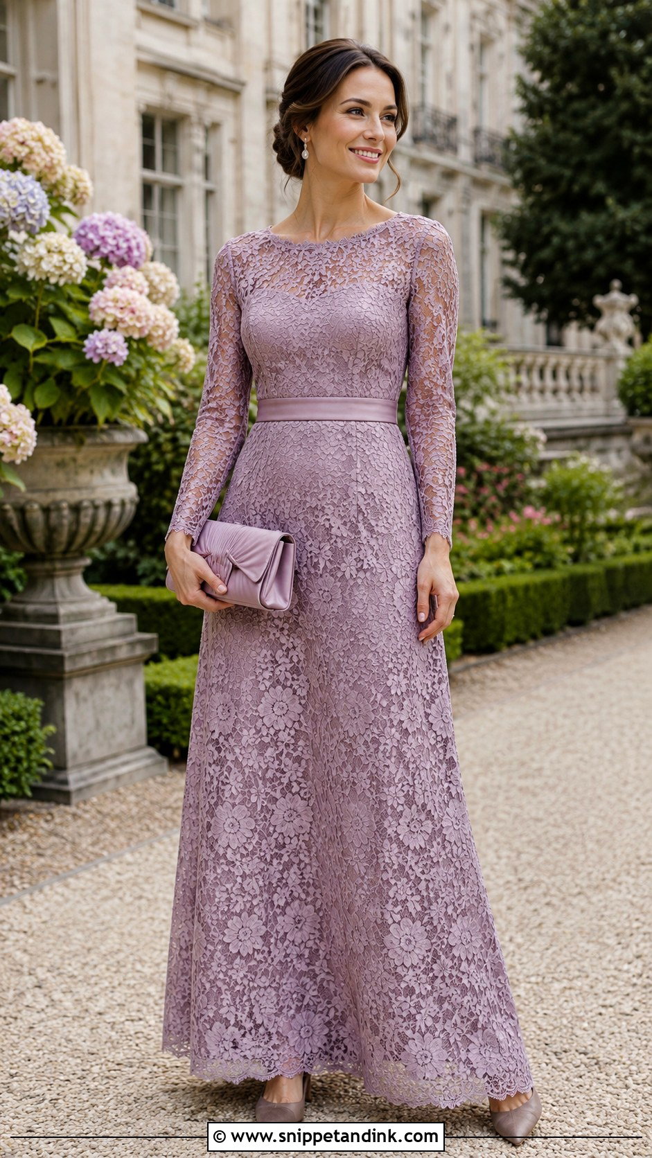 Mauve Lace Wedding Party Gown - Snippet and Ink - 20 Gown for Wedding Party Ideas