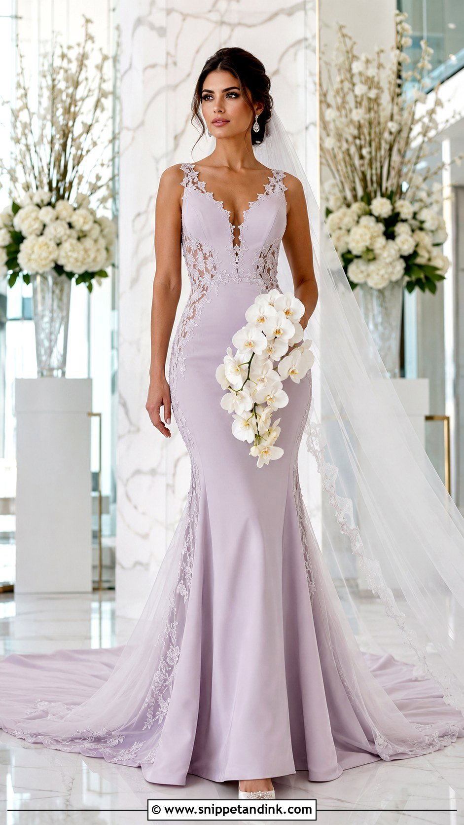 Mauve Mermaid Wedding Dress - Snippet and Ink - 20 Mauve Wedding Dress Ideas
