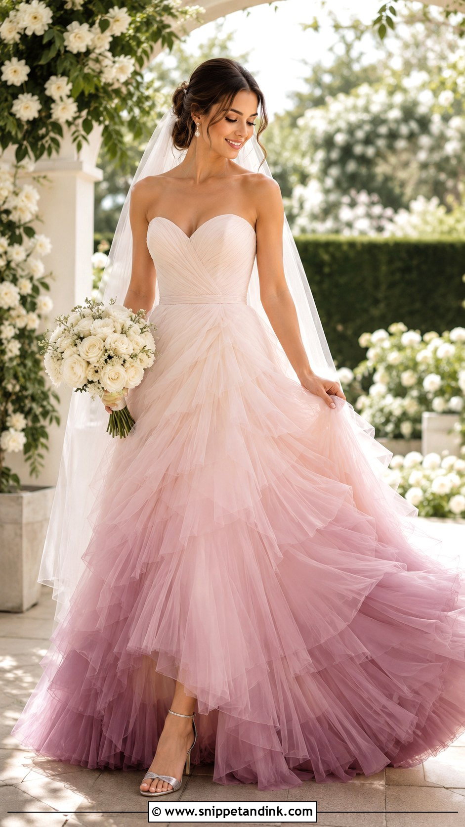 Mauve Ombre Wedding Dress - Snippet and Ink - 20 Mauve Wedding Dress Ideas