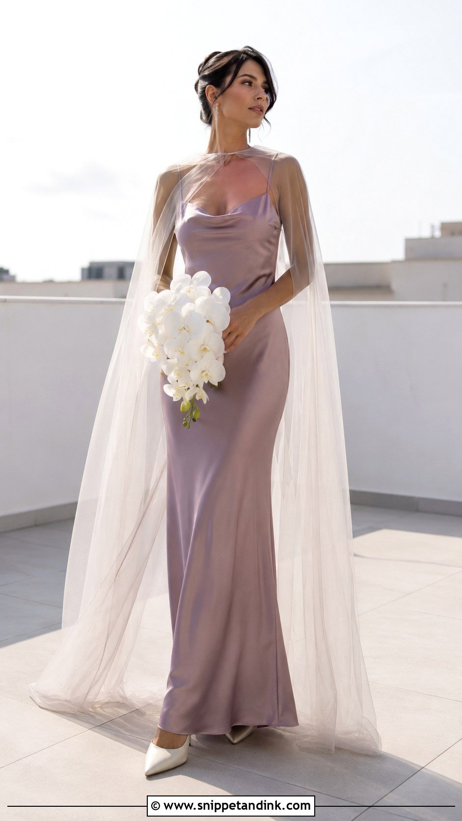 Mauve Satin Slip Wedding Dress - Snippet and Ink - 20 Mauve Wedding Dress Ideas
