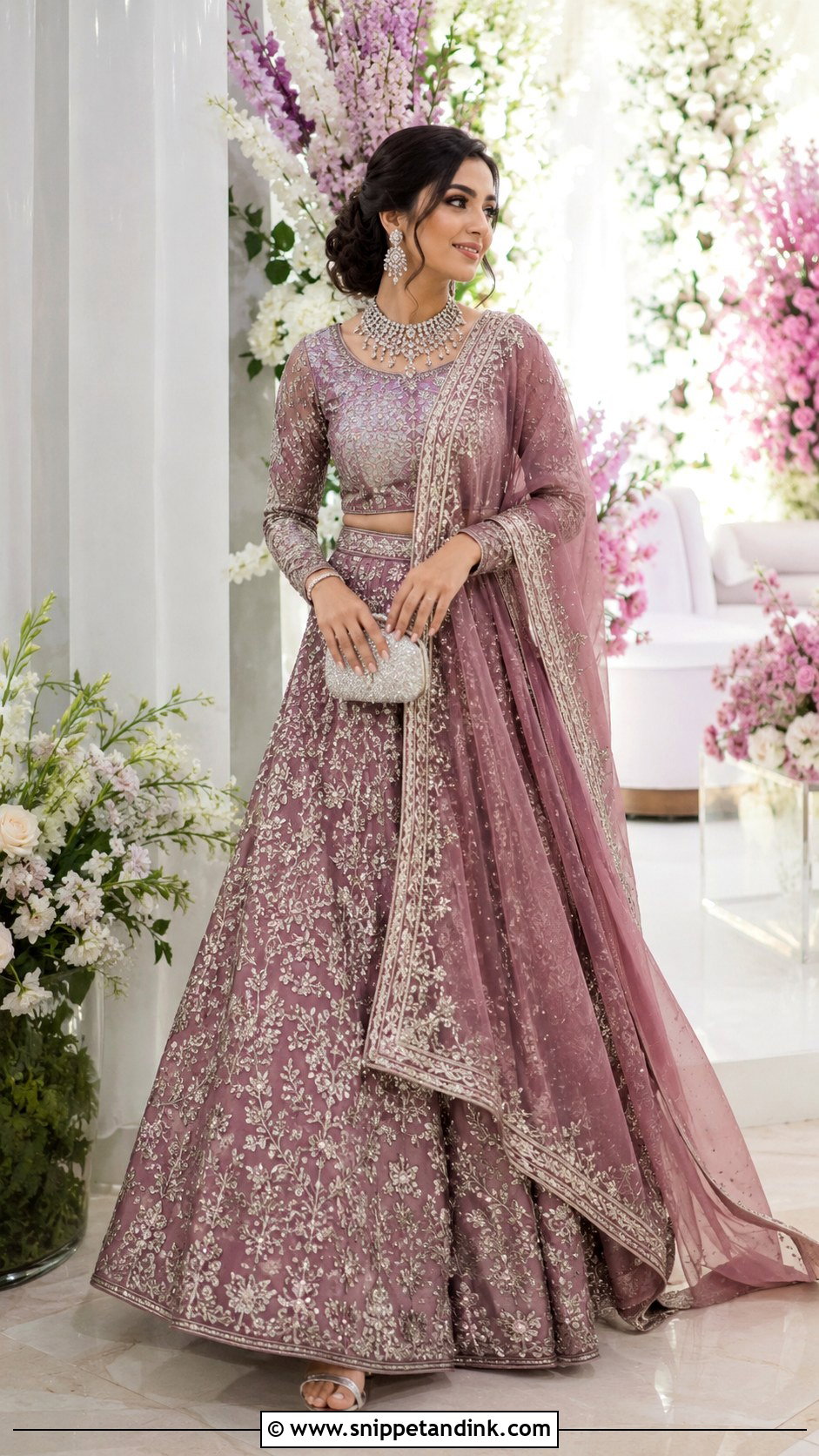Mauve Walima Bridal Lehenga - Snippet and Ink - 20 Walima Brides Ideas