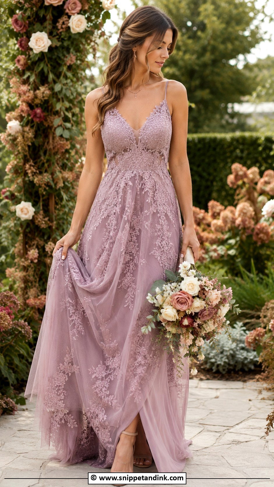 Mauve Wedding Dress - Snippet and Ink - 25 Colourful Wedding Dress Ideas