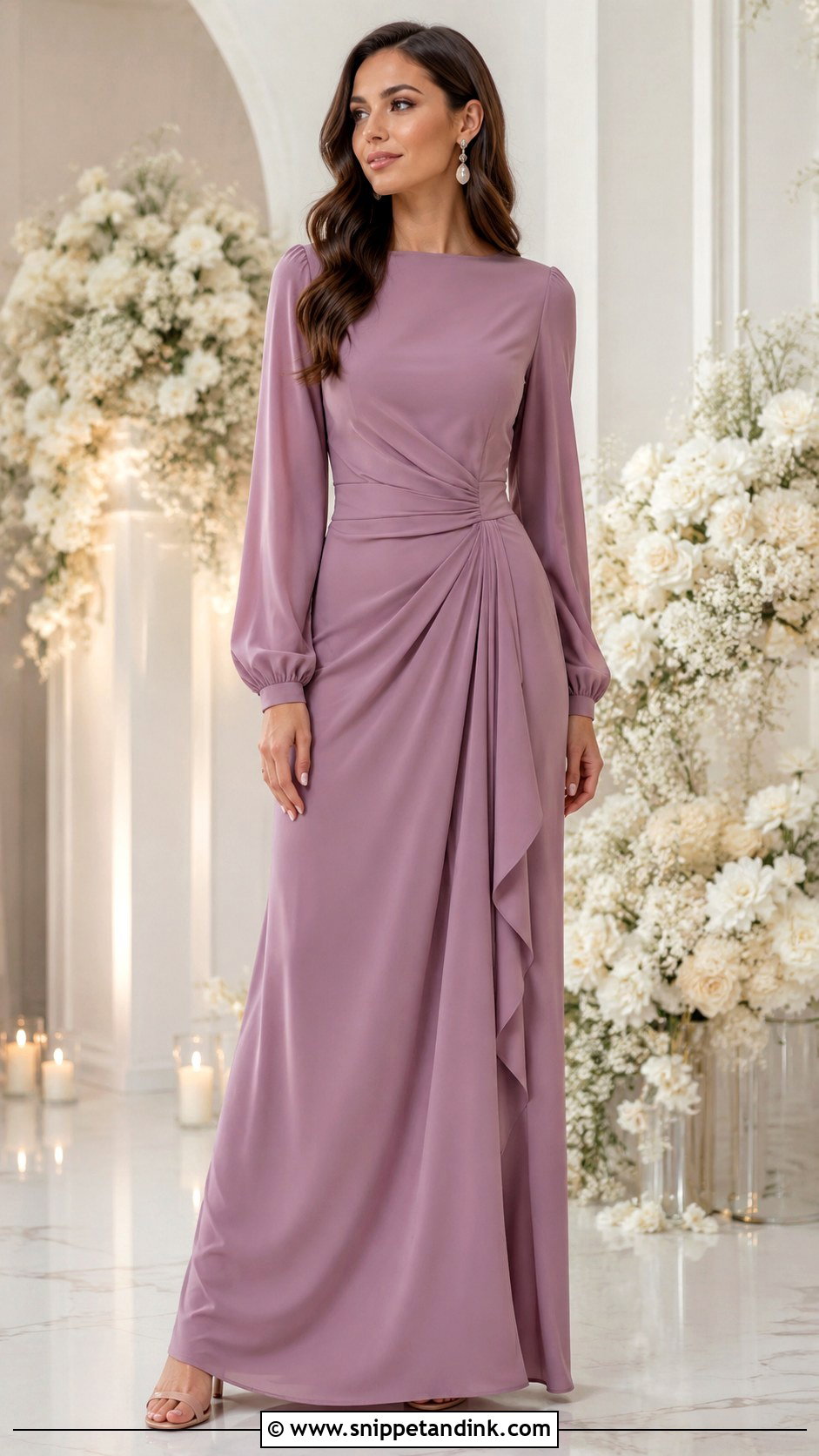 Mauve Wedding Dress - Snippet and Ink - 30 Non White Wedding Dress Ideas