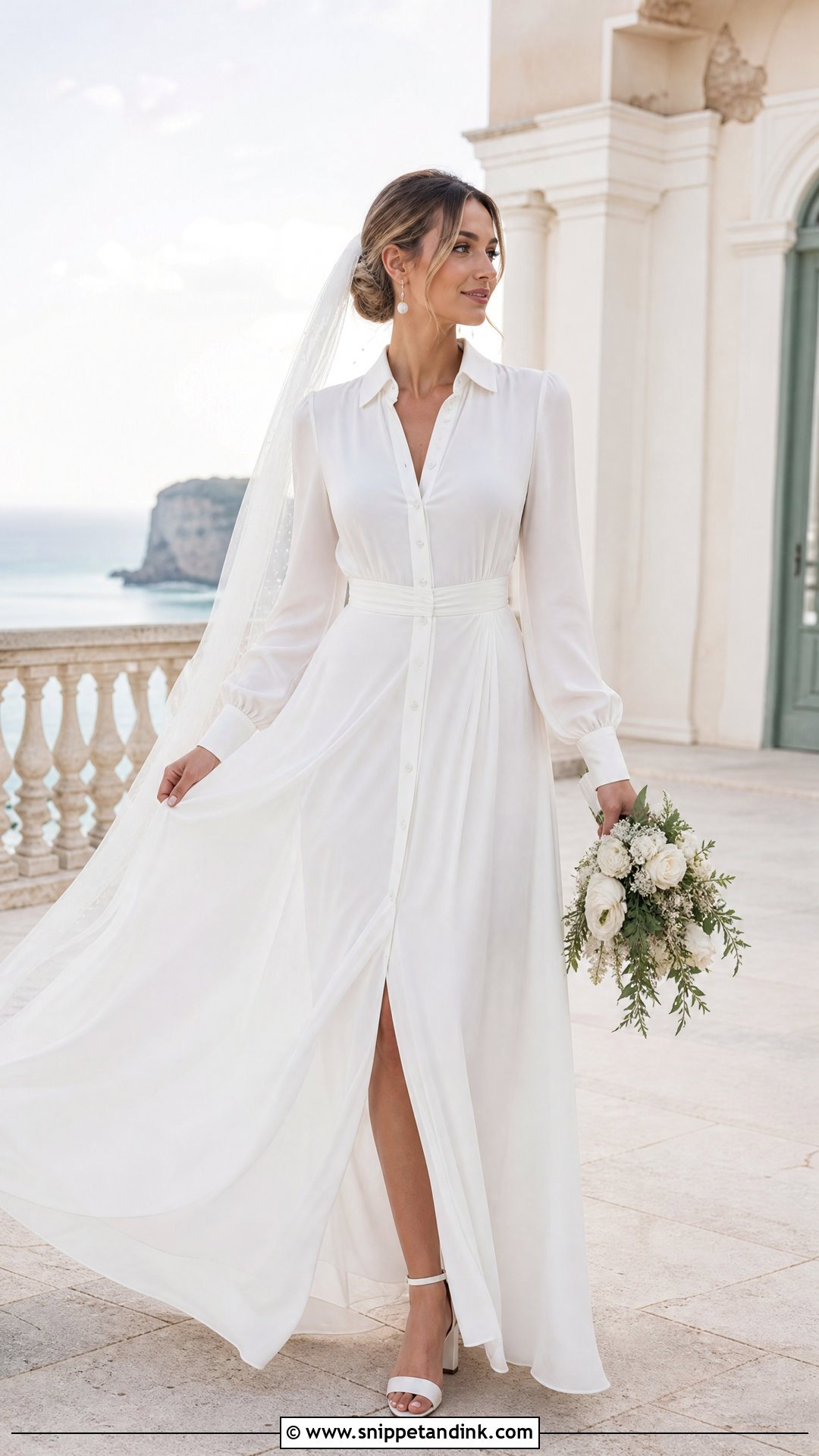 Maxi Shirt Wedding Dress - Snippet and Ink - 20 Shirt Wedding Dress Ideas