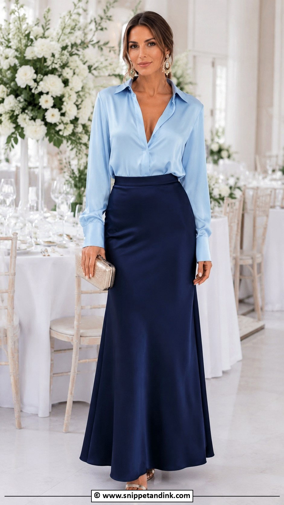 Maxi Skirt And Blouse Wedding Outfit - Snippet and Ink - 30 Wedding Outfit for Women Ideas