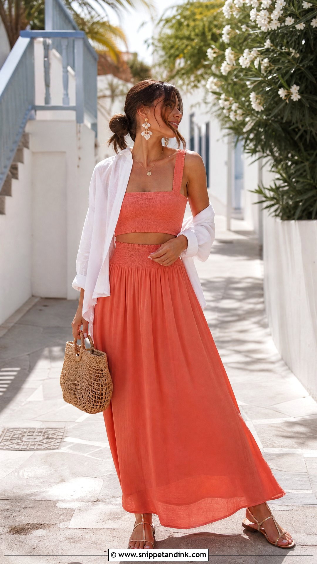 Maxi Skirt And Crop Top Honeymoon Outfit - Snippet and Ink - 20 Outfits for Honeymoon