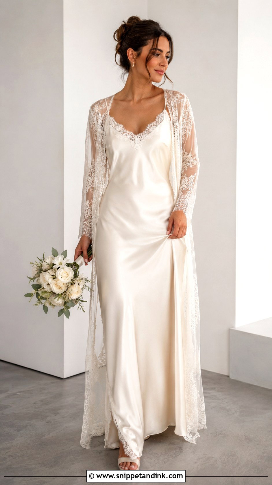 Maxi Slip Wedding Dress - Snippet and Ink - 25 Vintage 70s Wedding Dress Ideas