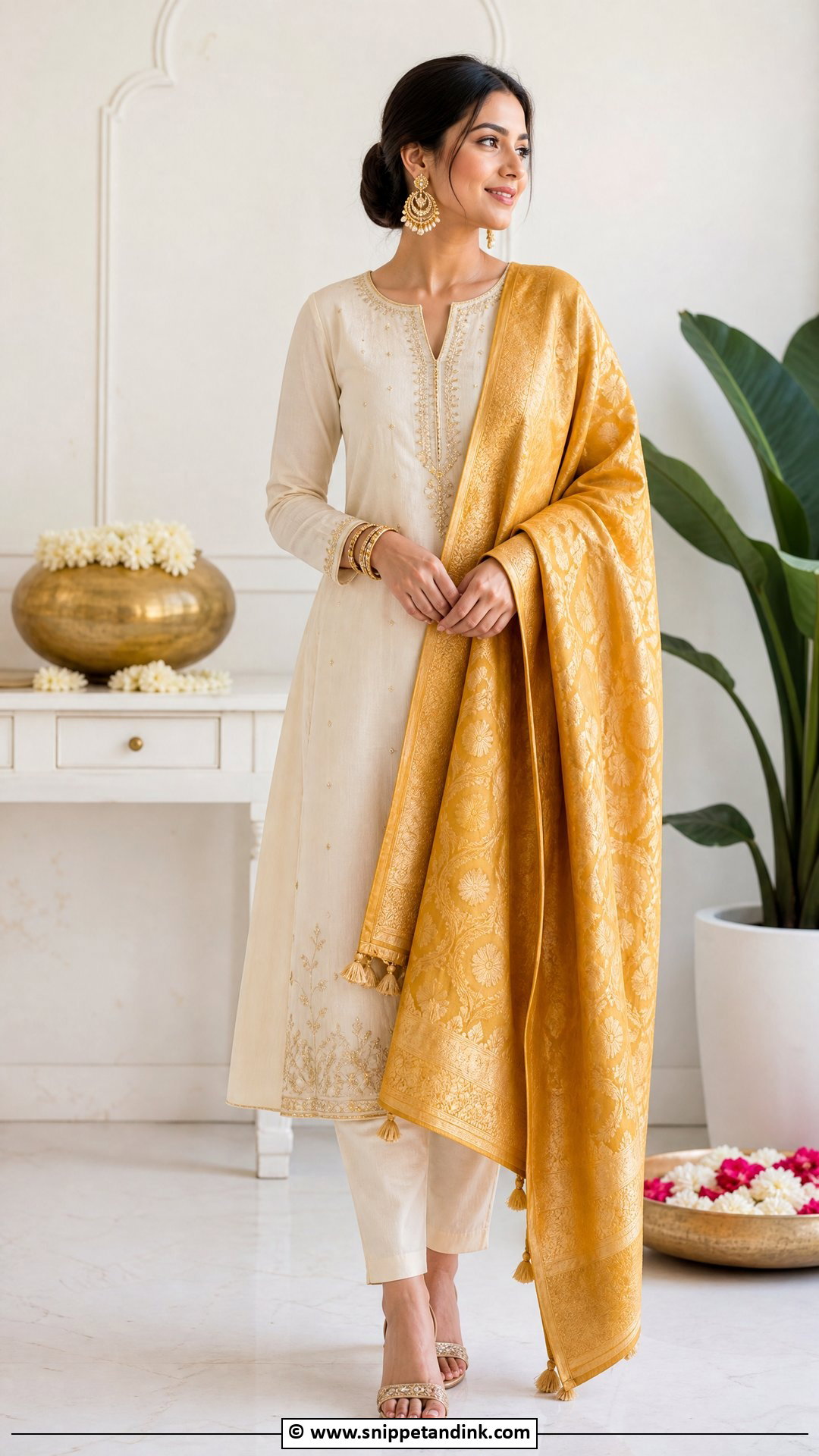 Mayon Dress With Banarsi Dupatta - Snippet and Ink - 35 Mayon Dresses