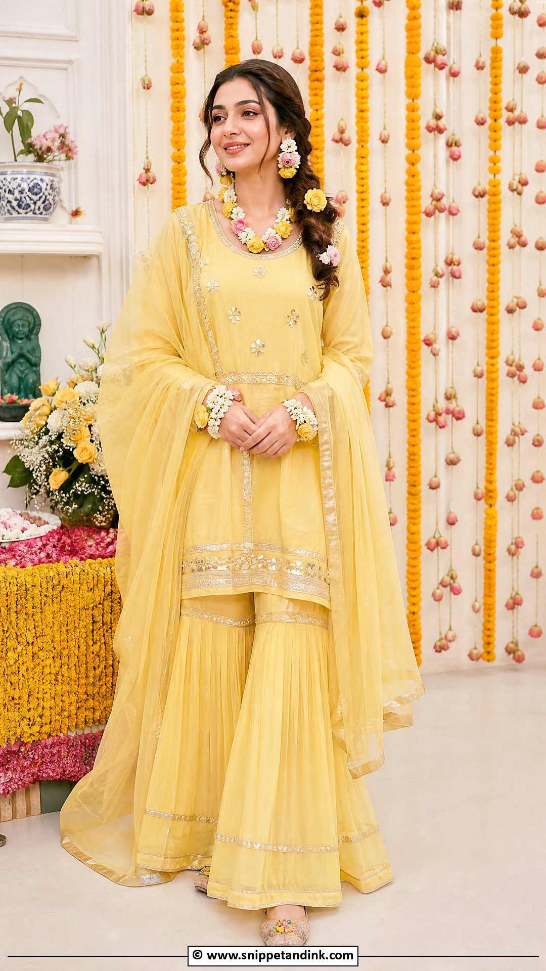 Mayon Dress With Floral Jewelry - Snippet and Ink - 35 Mayon Dresses