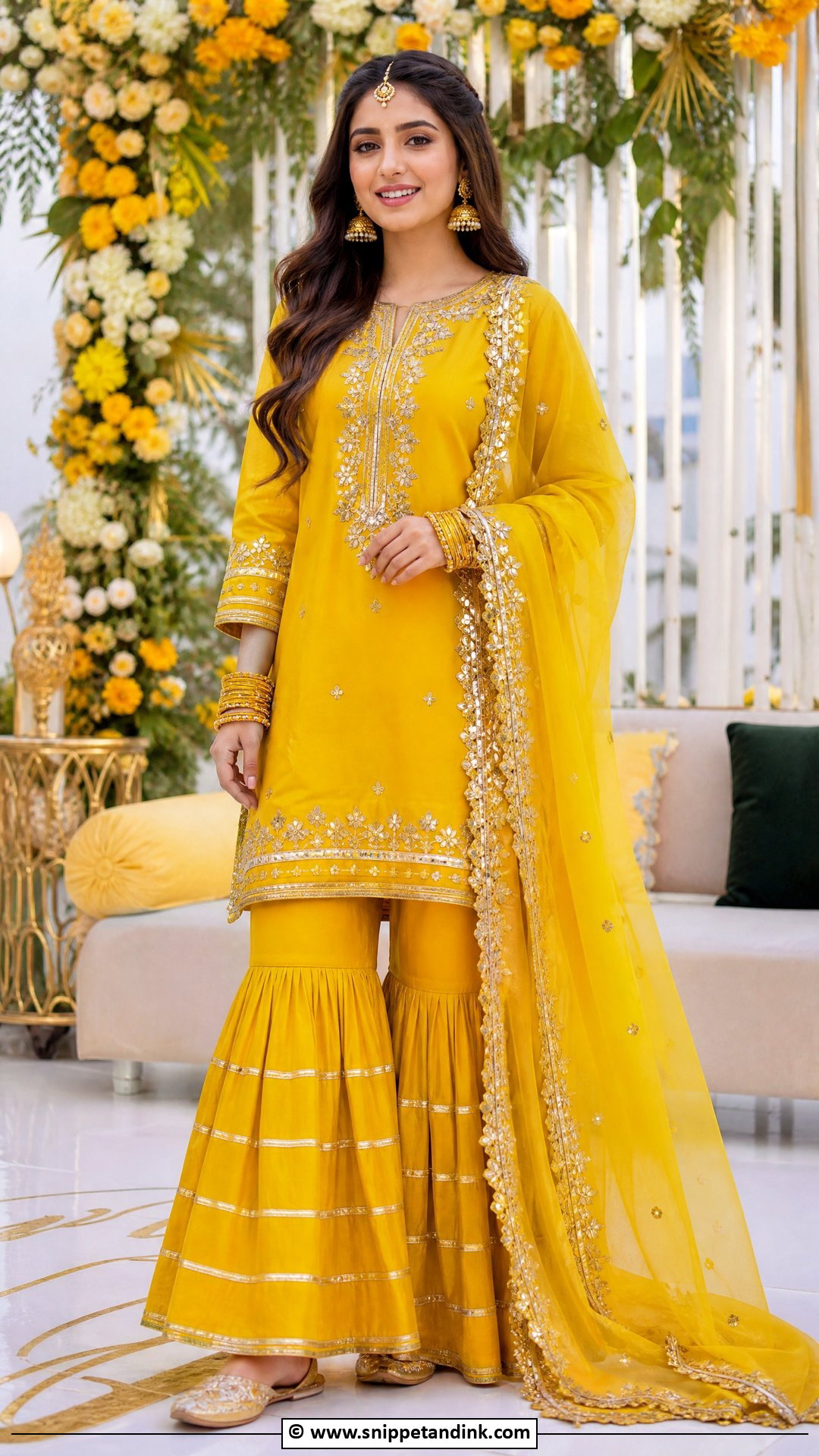 Mayon Dress With Gota Patti - Snippet and Ink - 35 Mayon Dresses