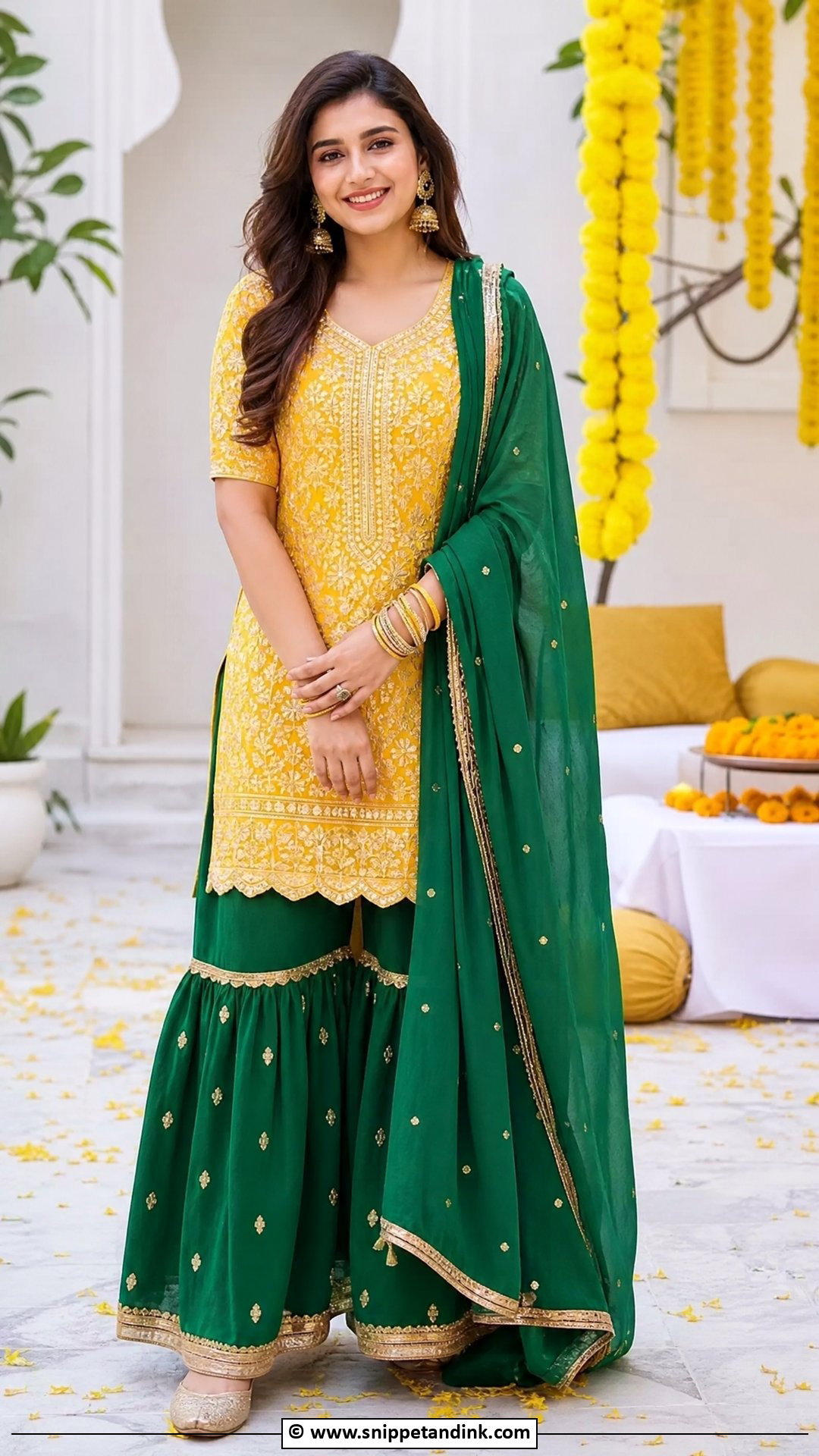 Mayon Dress With Green And Yellow - Snippet and Ink - 35 Mayon Dresses