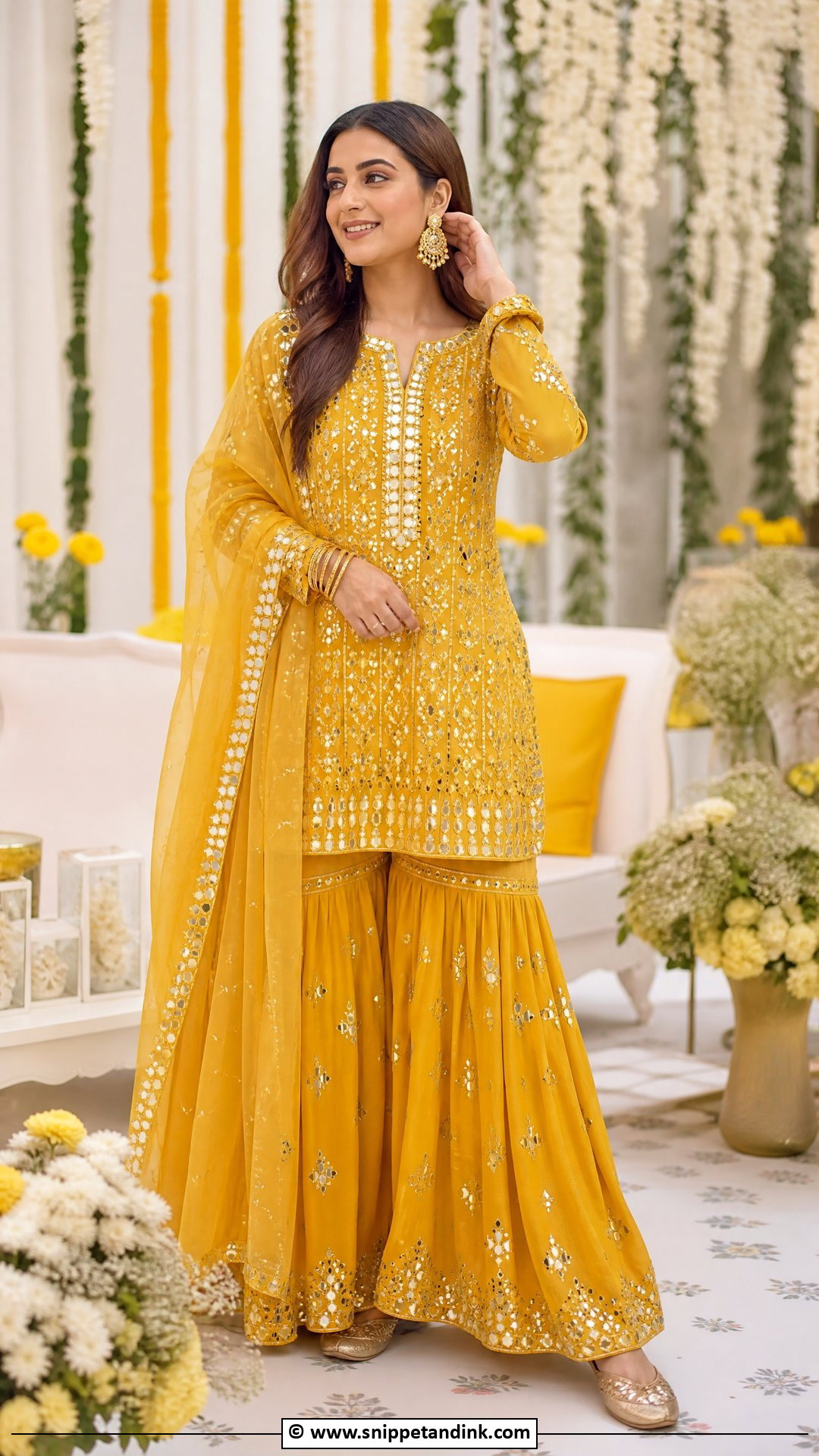 Mayon Dress With Mirror Work - Snippet and Ink - 35 Mayon Dresses