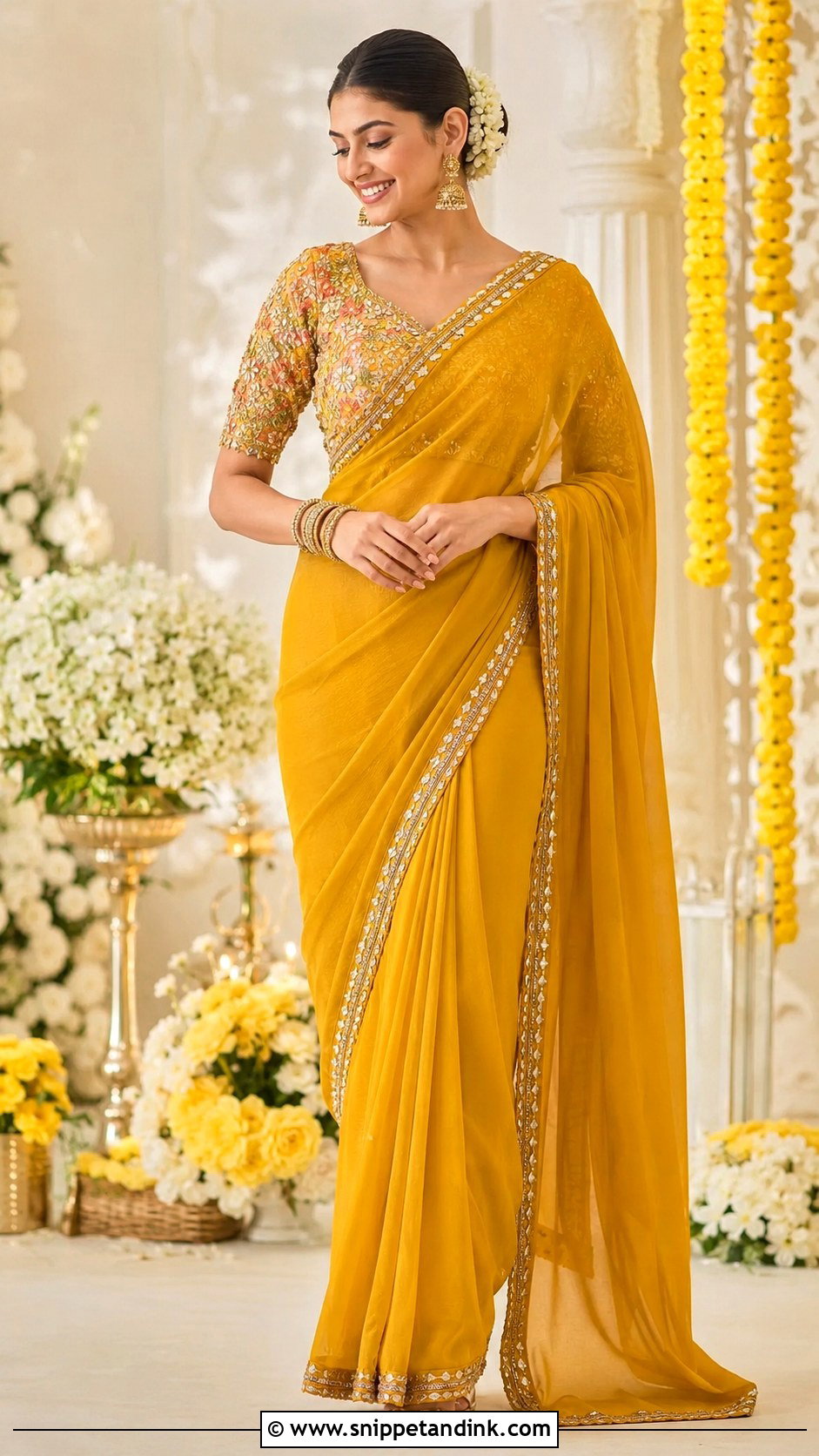 Mayoun Saree Look - Snippet and Ink - 25 Mayoun Dress Ideas