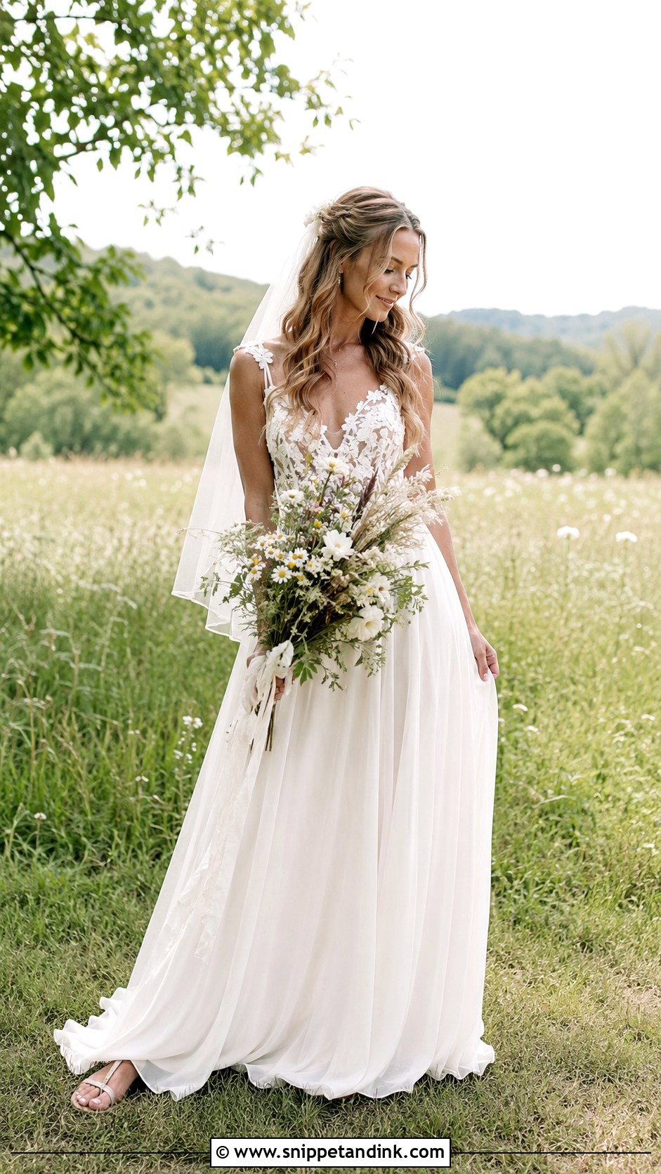 Meadow Nature Wedding Dress - Snippet and Ink - 25 Nature Wedding Dress Ideas