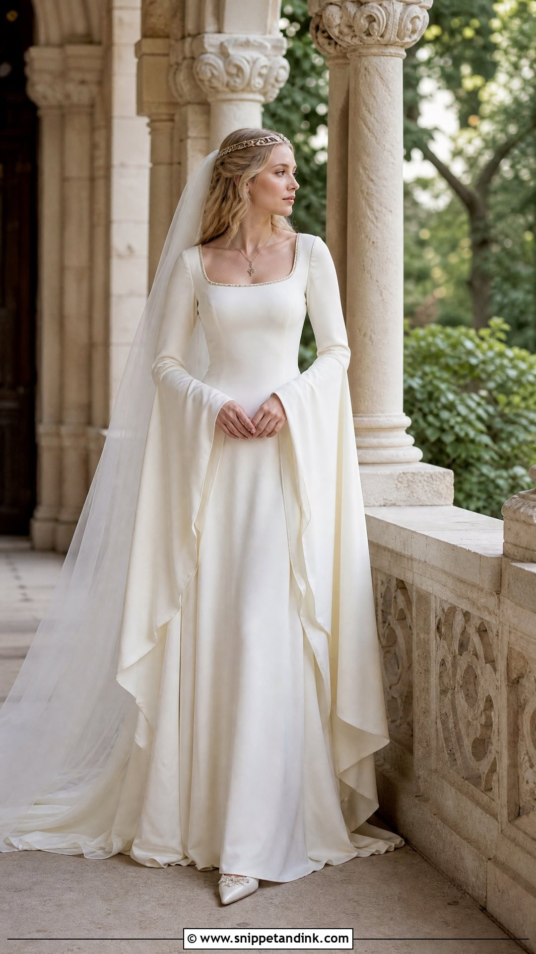 Medieval Bell Sleeve Wedding Dress - Snippet and Ink - 25 Old Fashioned Wedding Dress Ideas